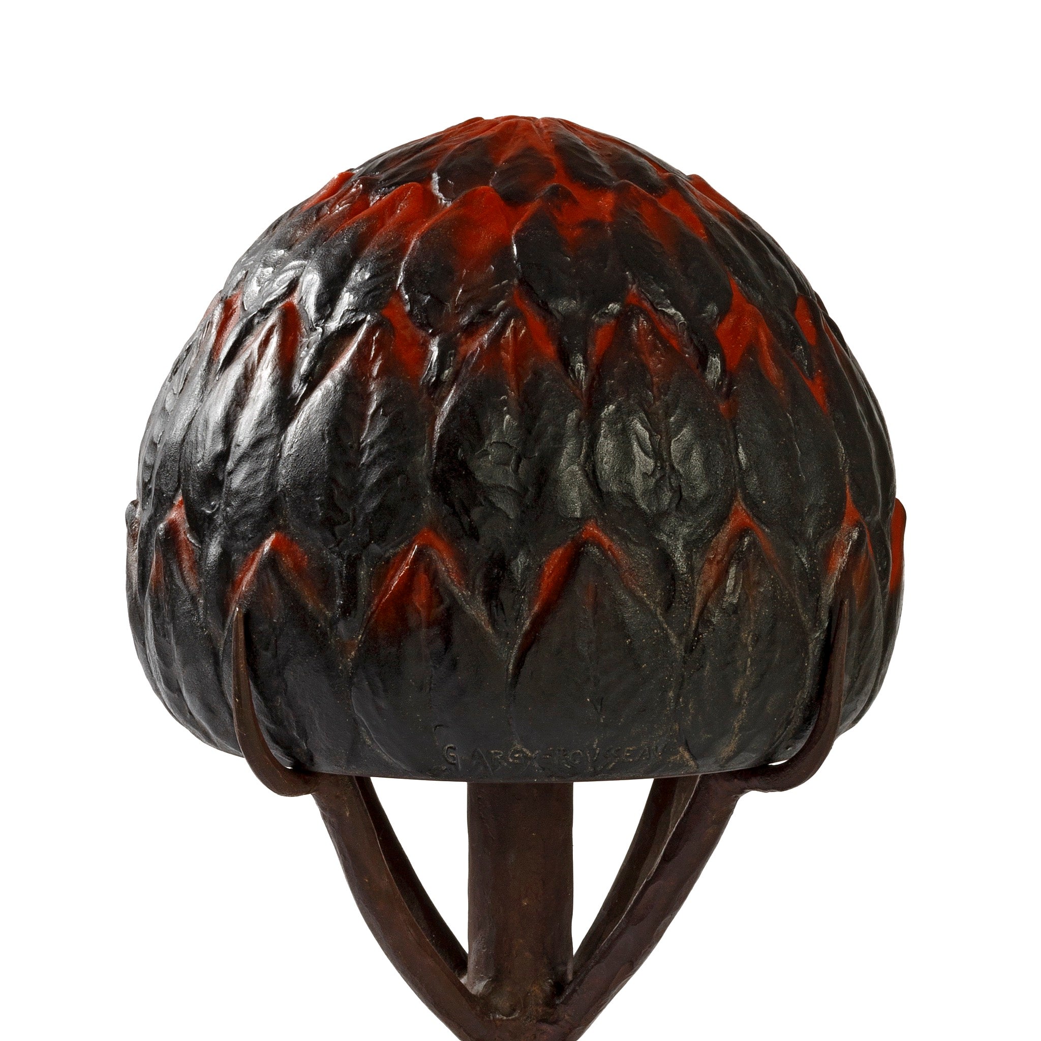 Gabriel Argy Rousseau Art Glass Table Lamp - Handcrafted Pâte de Verre Tree Design - Perfect for Living Room, Bedroom, or Office Decor