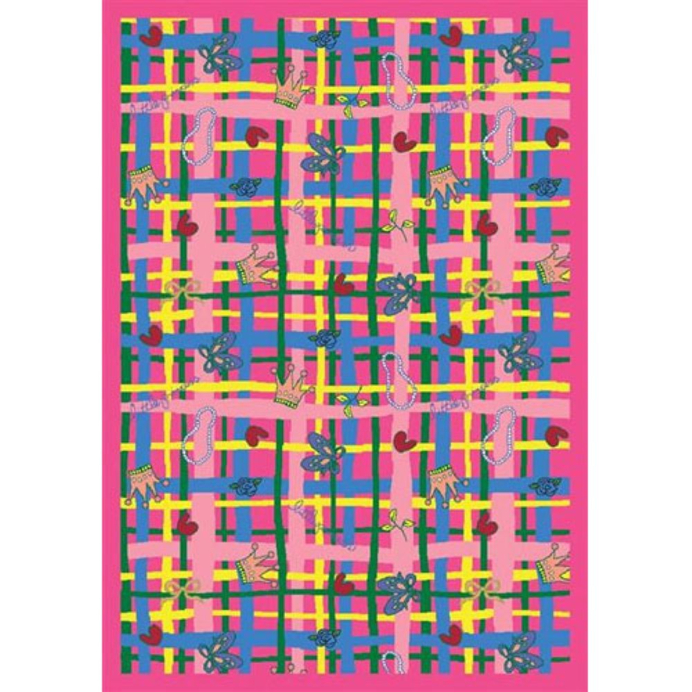 Joy Carpets Playful Patterns My Little Princess Area Rug - Soft Pink Kids Room Rug for Girls Bedroom, Nursery, Playroom Decor - Perfect for Princess Themed Bedrooms & Toddler Play Areas