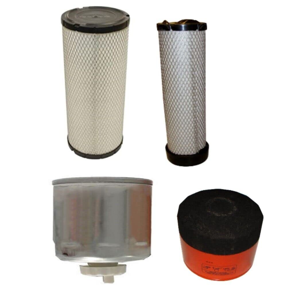 Bobcat 331 334 Air Fuel Engine Oil Filter Replacement Kit - High-Quality Maintenance Filters for Bobcat Skid Steer Loaders - Perfect for Construction, Landscaping, and Farm Equipment Maintenance