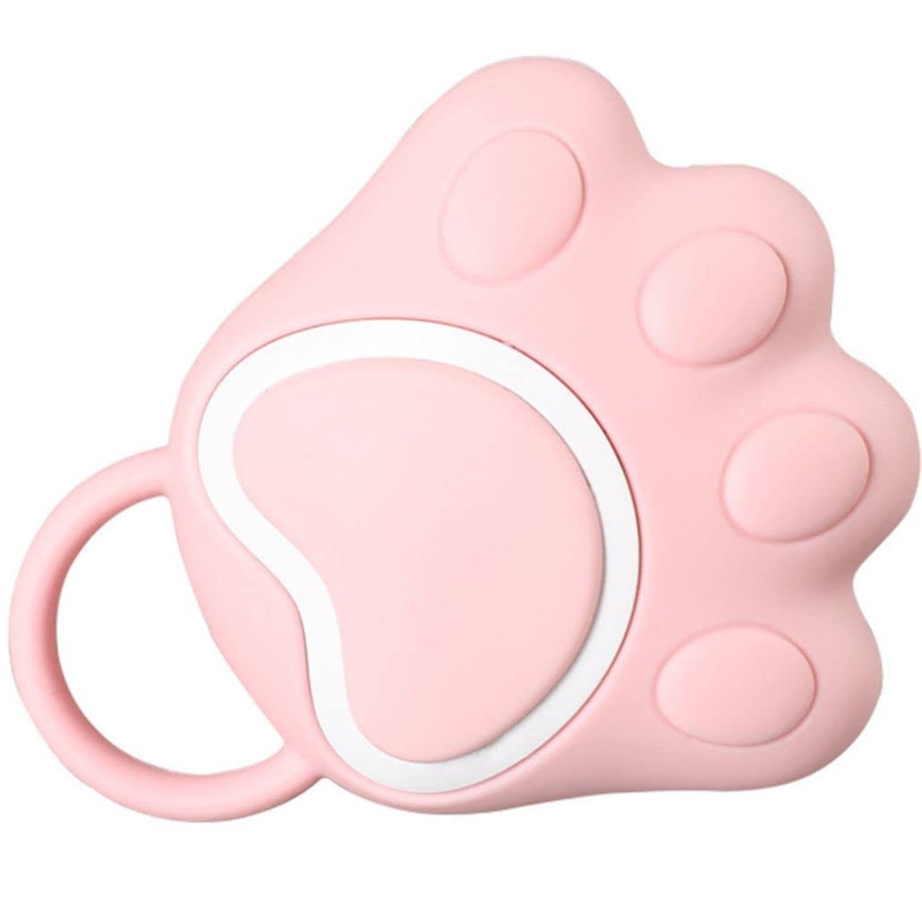 Soft Silicone Shower Brush with Hook - Cute Cartoon Cat Paw Design for Baby & Adult Massage - Portable Bath Brush for Shower, Dry Brushing & Home Spa - Easy Storage Bathroom Accessory (Pink) - Perfect for Relaxation & Exfoliation