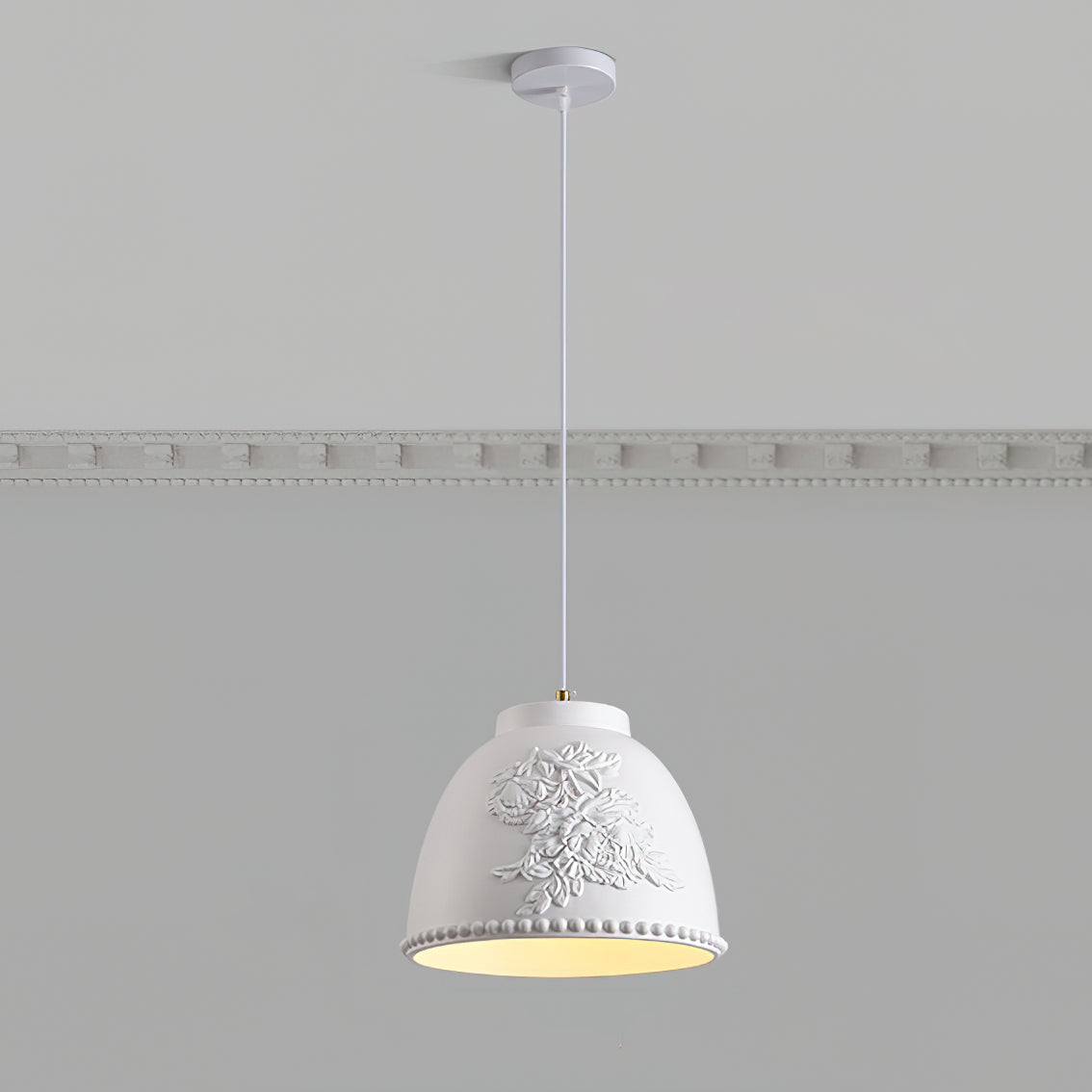 Handmade Carved Resin Pendant Light - Modern Boho Ceiling Fixture for Living Room, Bedroom & Dining Room Decor