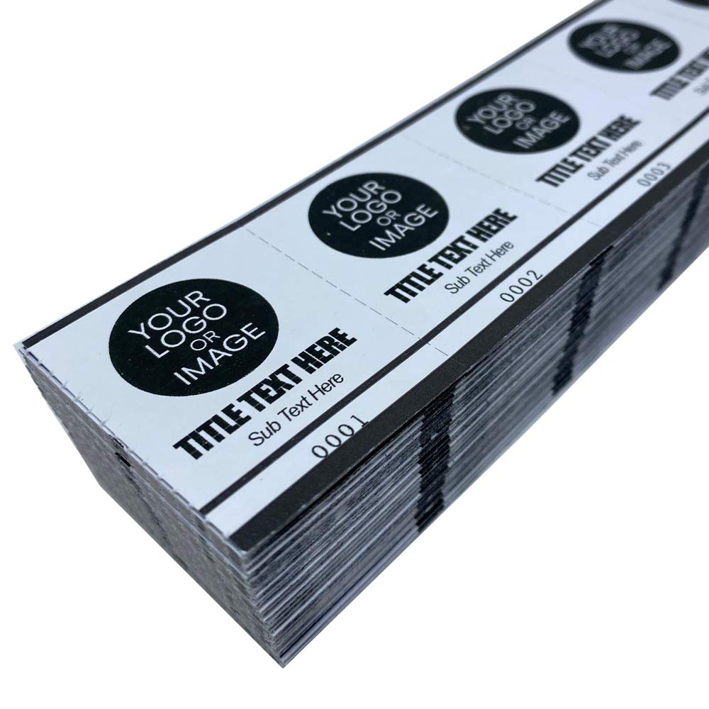 Custom Drink Tickets - Personalized Mini Beverage Tickets with Logo for Bars, Weddings & Events (Black, Pack of 5000) | Perfect for Drink Tokens, Party Favors & Admission Control