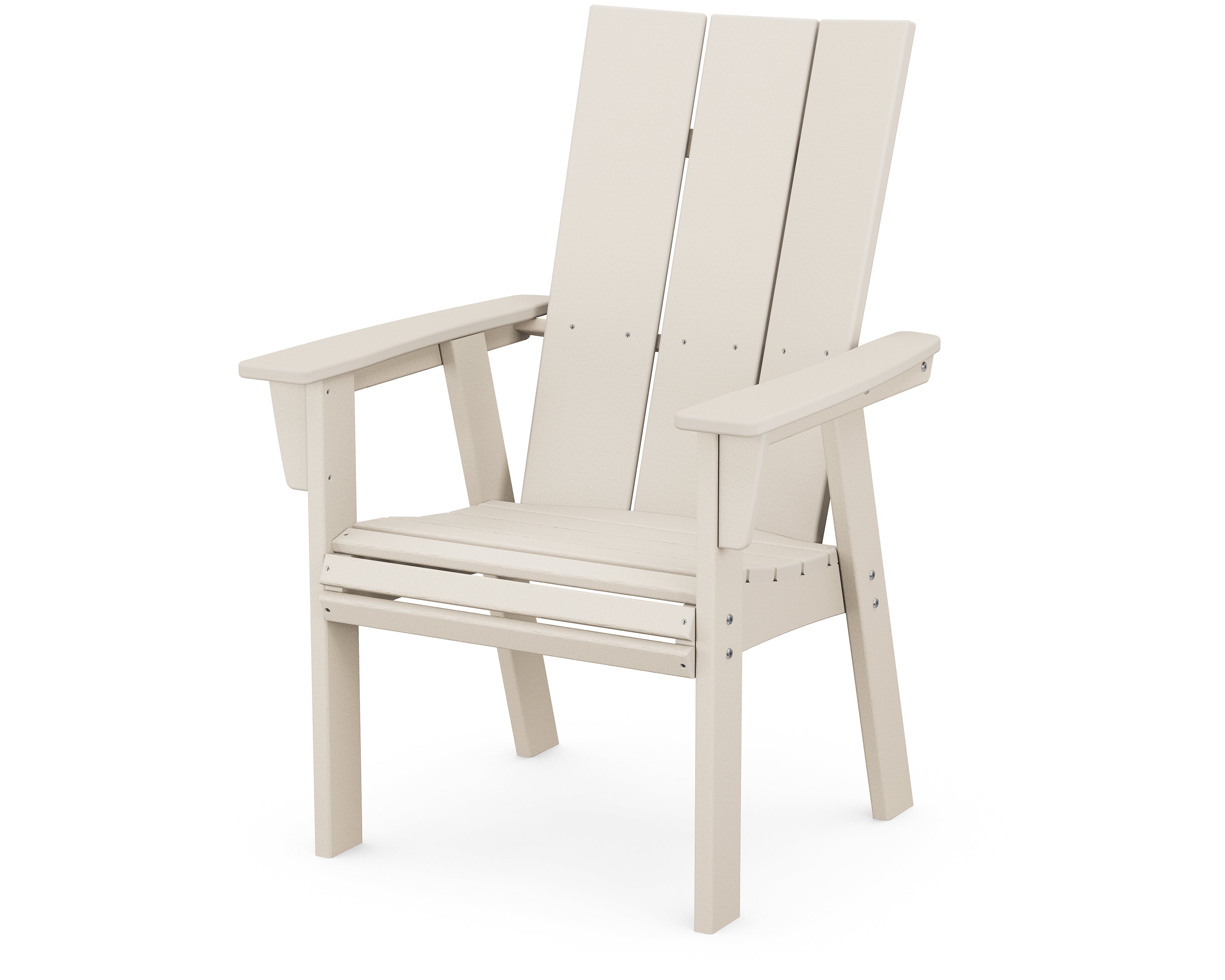 POLYWOOD Modern Curveback Adirondack Dining Chair - Outdoor Patio Furniture, All-Weather Resin, Comfortable Seating for Garden, Poolside & Backyard Relaxation