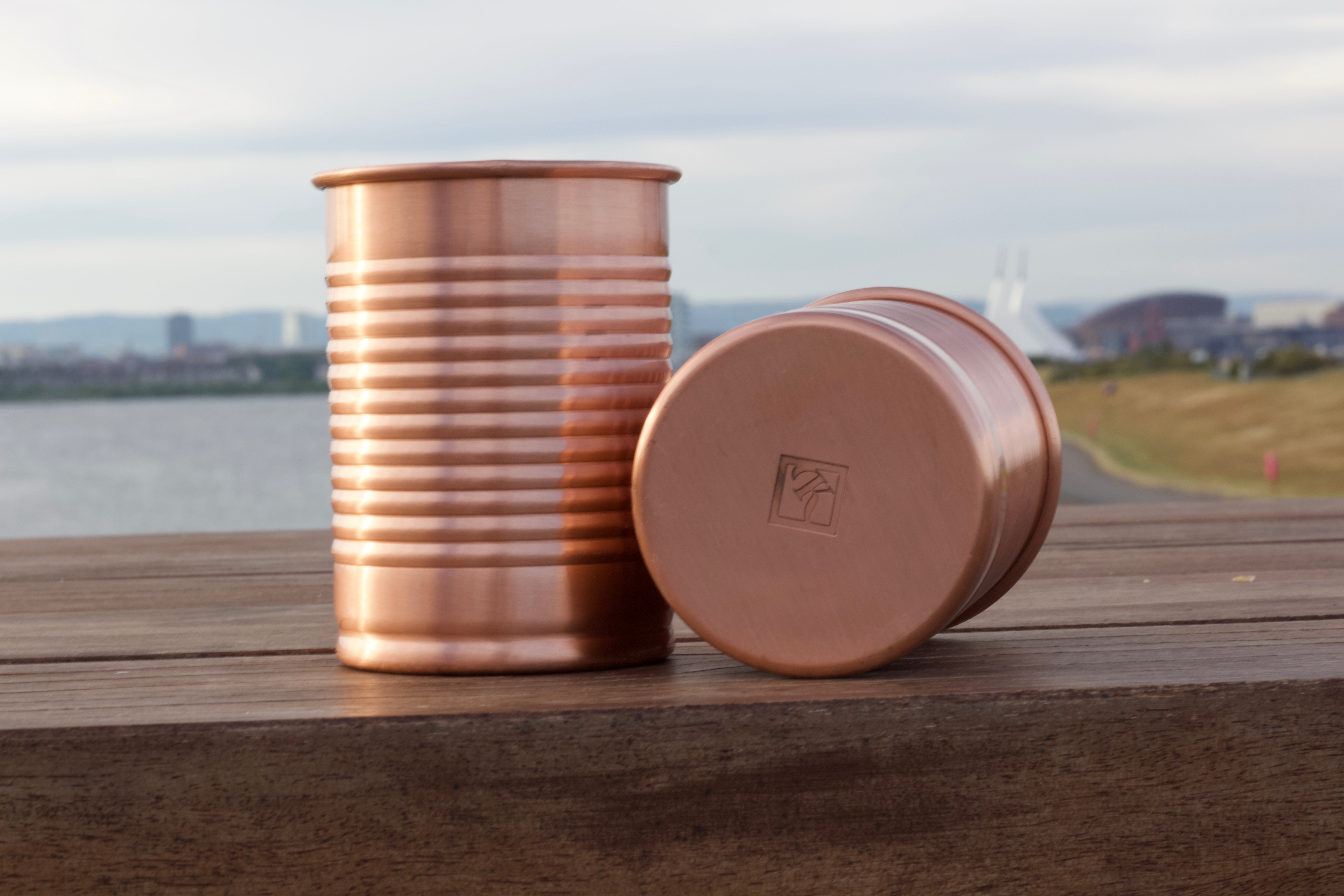 Premium Copper Cocktail Shaker Set of 2 - Professional Bar Mixing Tins for Home Bartending & Cocktail Parties - Ideal for Moscow Mule, Martini & Whiskey Sour
