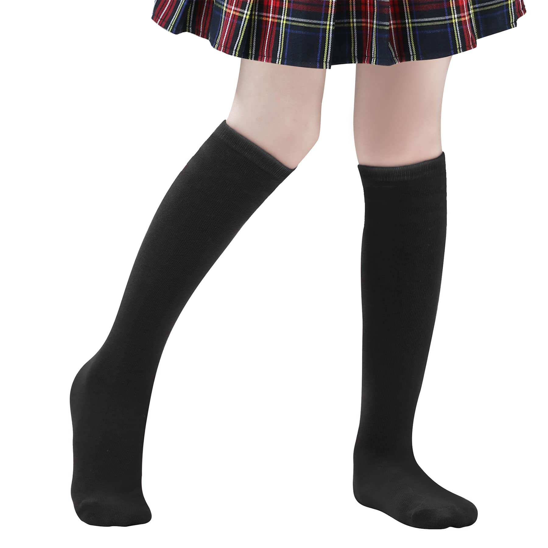 Zando Kids Soccer Socks - Knee High Cotton Athletic Socks for Boys & Girls - Breathable Youth Baseball Socks for Sports & Training - Perfect for Soccer, Baseball, and School PE Activities