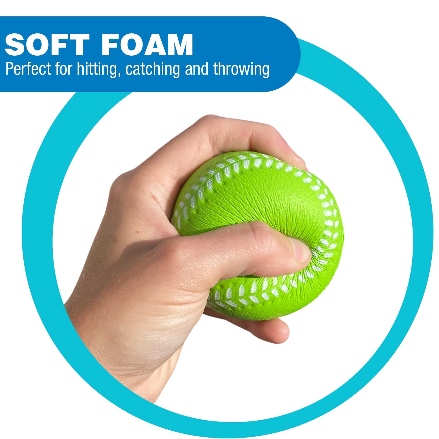 **6 Pack Soft Foam Baseballs for Kids (2.75