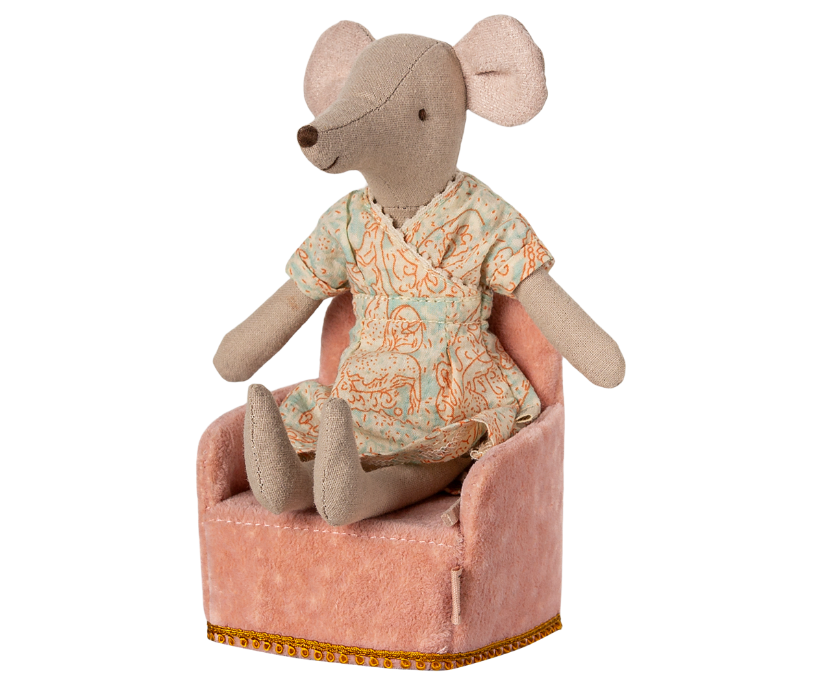 Foldable Mouse Chair in Rose Pink - Portable & Comfortable Pet Seat for Small Animals - Perfect for Home, Office, and Travel Use