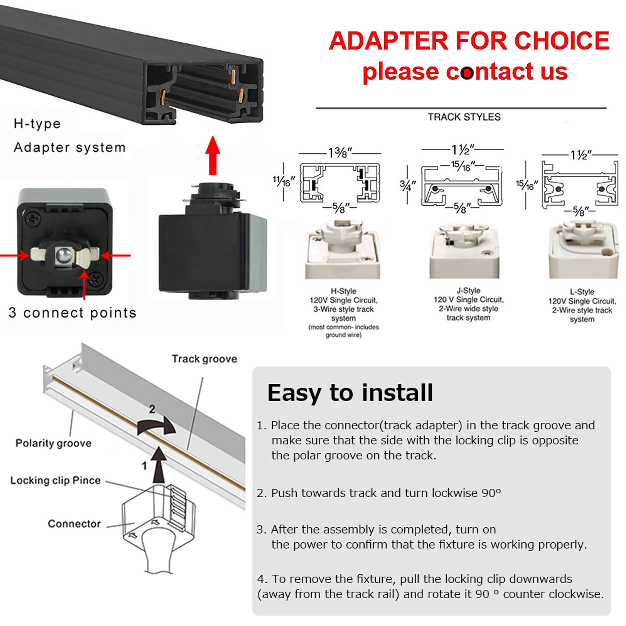 H Type Track Light - Black Iron Cage Ceiling Spot Lighting with Rotatable Head | Adjustable Island Lighting & Mini Halo Track Mounted Pendant | Perfect for Sloped Ceilings, Kitchens, Retail Stores & Art Galleries | Customizable Design