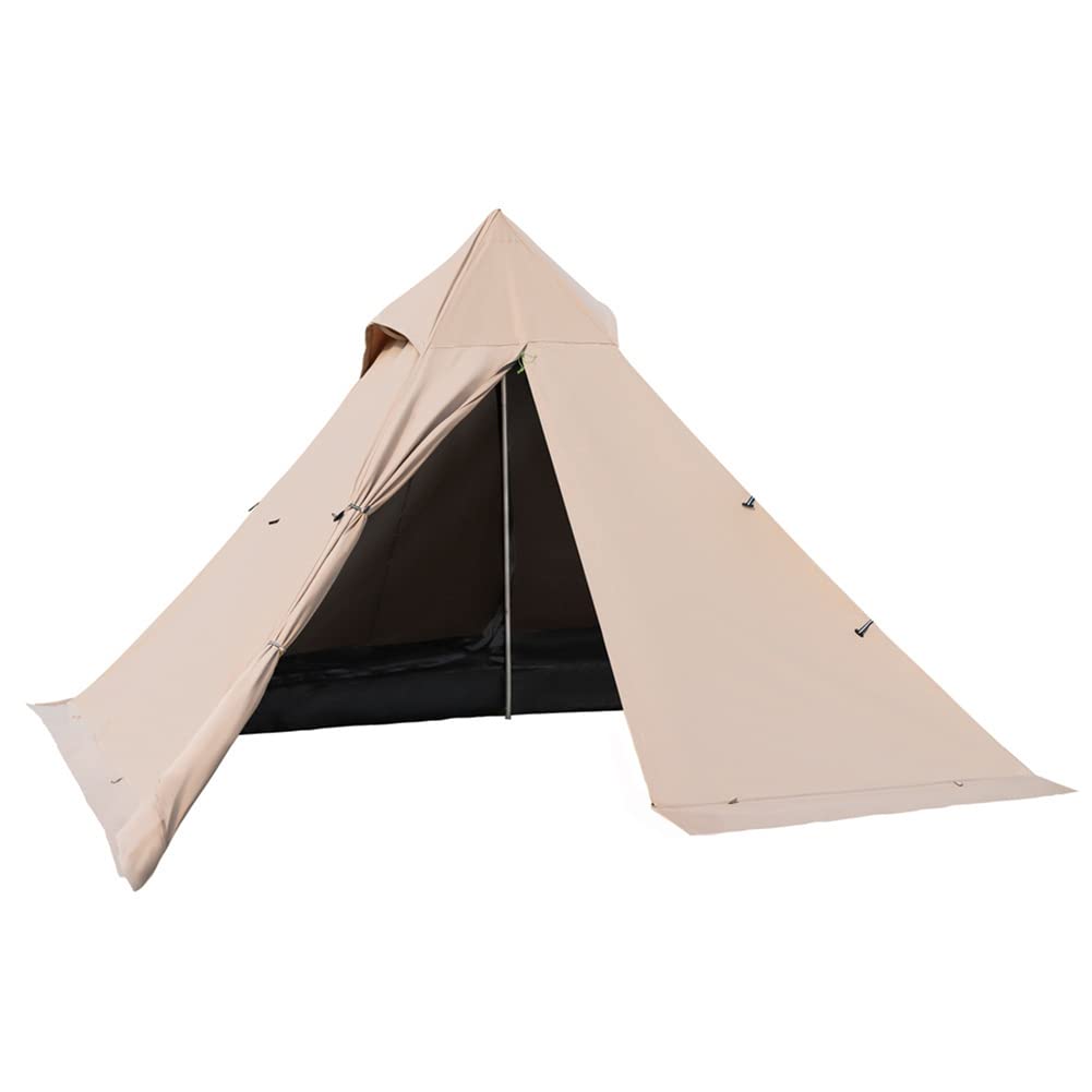 2 Person Pyramid Tent - Luxury Teepee Tent for Camping, Hunting, Backpacking & Hiking | Waterproof & Lightweight Family/Team Outdoor Shelter | Perfect for Glamping, Festivals & Wilderness Adventures
