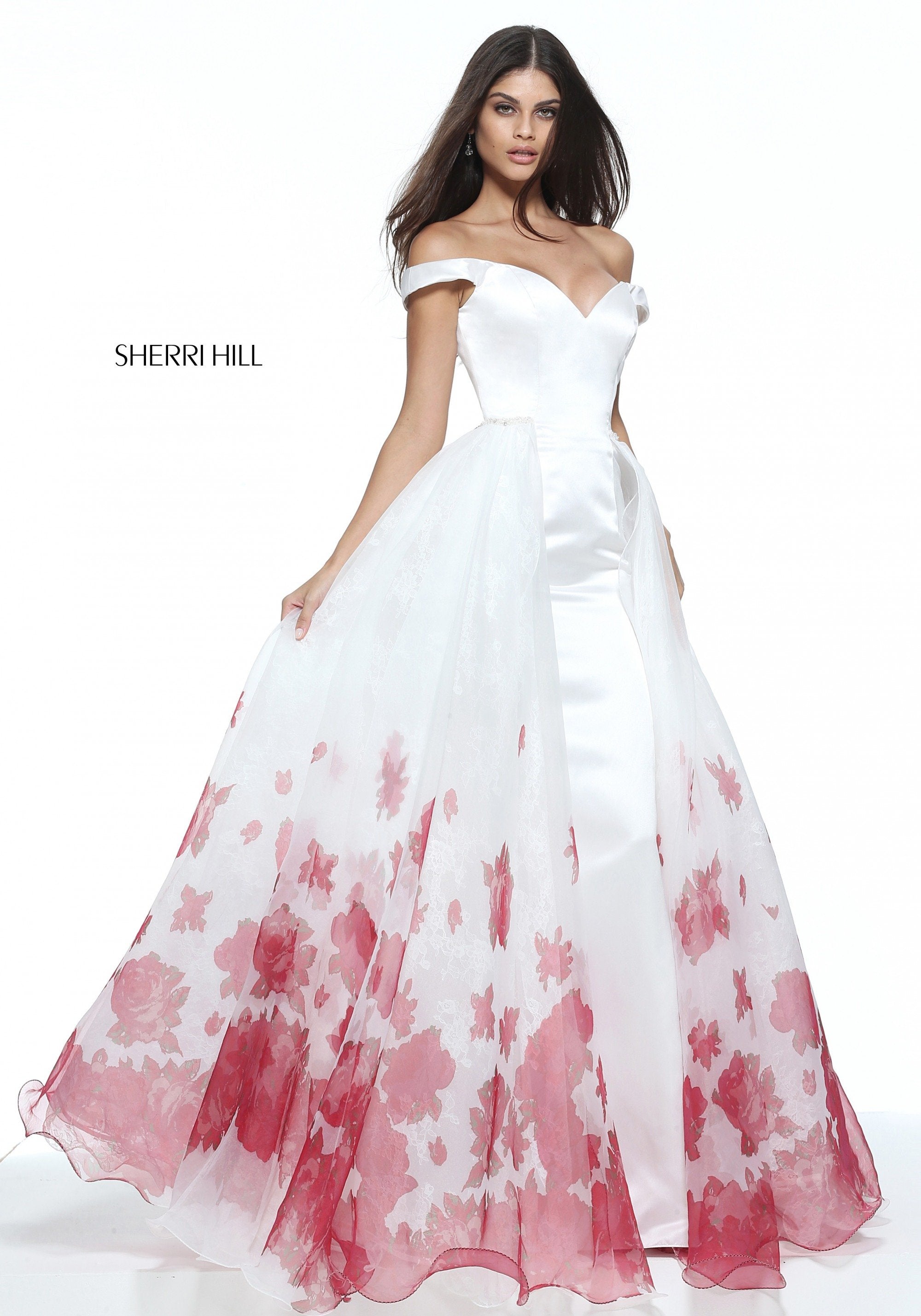 ivory/red print