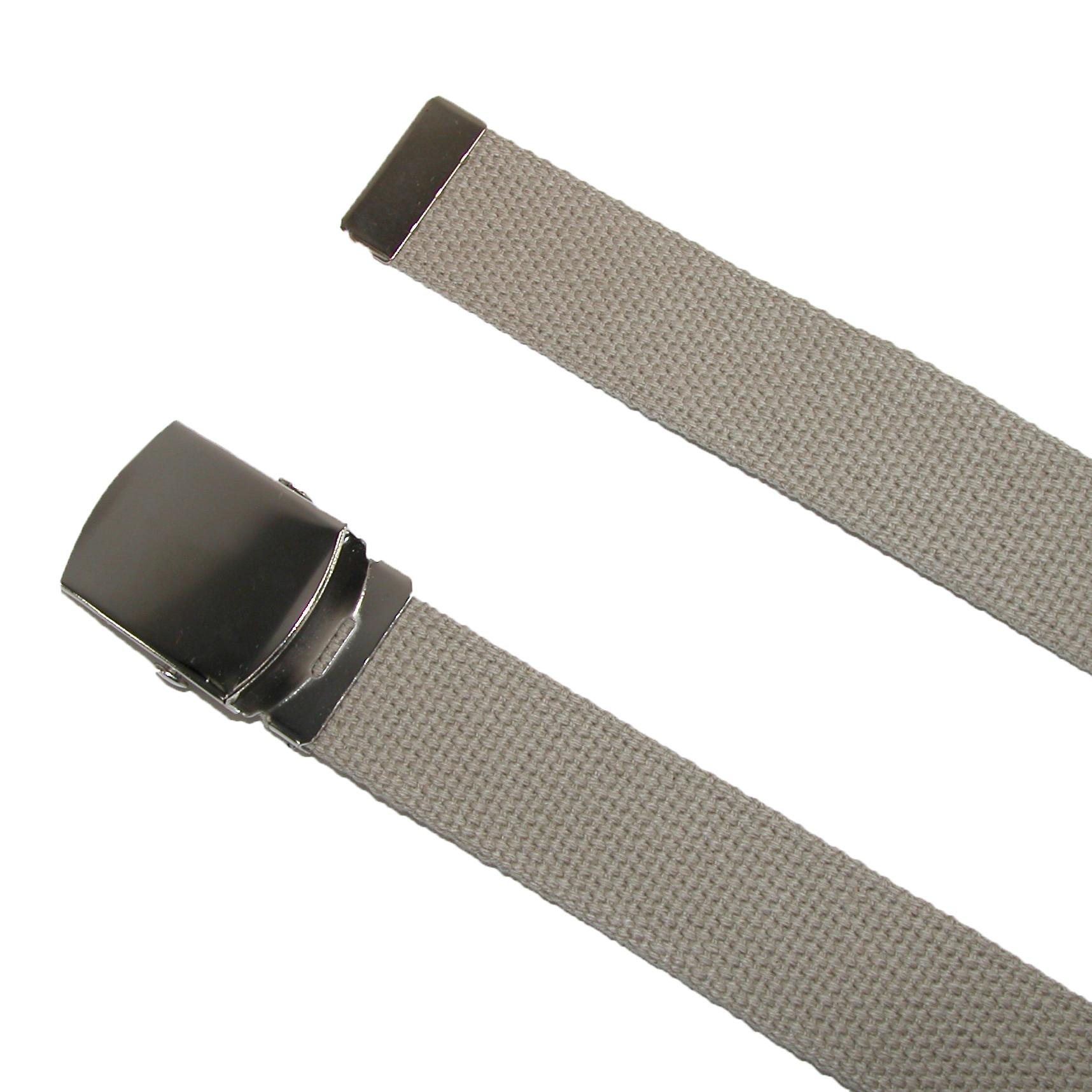CTM® Big & Tall Adjustable Cotton Belt for Men with Nickel Buckle - Comfortable & Durable Waistband for Casual & Formal Wear