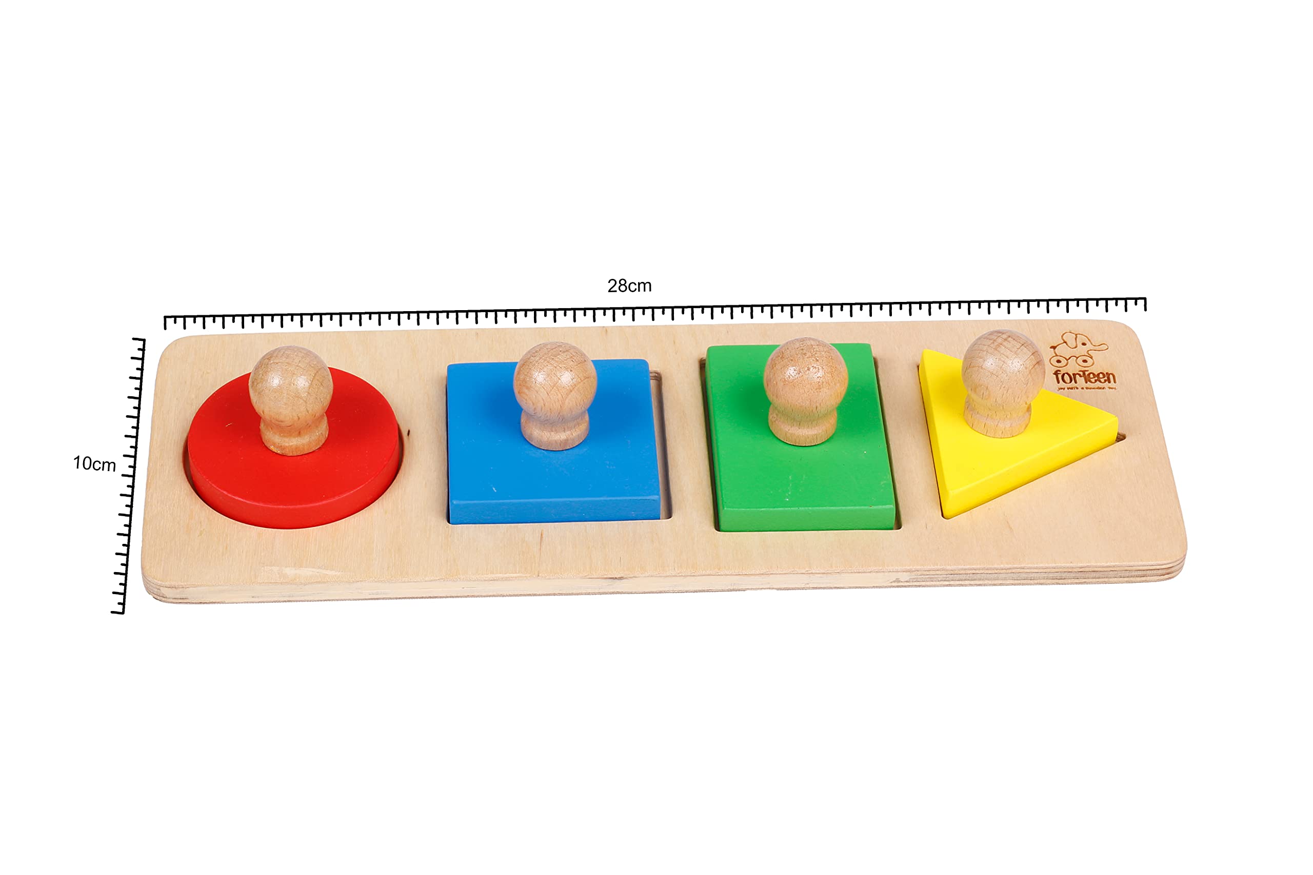 Wooden Shape Sorting Tray - Montessori Learning Toy for Toddlers | Educational Shape Matching Game for Kids | Perfect for Preschool Classroom & Home Play