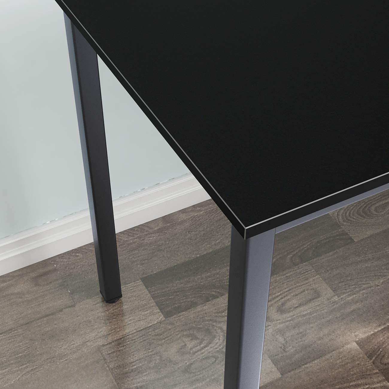DlandHome 39 Inch Black Computer Desk - Home Office Desk, Writing Desk, Study Table, Gaming Desk Workstation for Small Spaces, Dorm Rooms & Home Offices