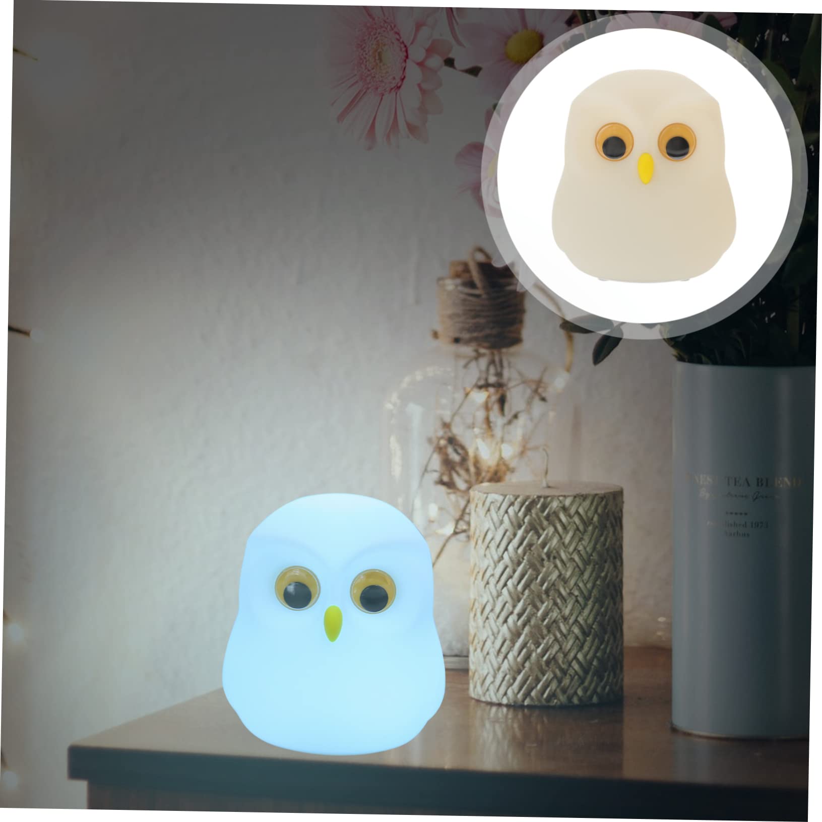 Artibetter Owl Night Light - LED Desk Lamp with Soft Glow, Decorative Bedside Table Lamp for Kids Room, Nursery, or Office - Perfect for Reading, Relaxing, and Creating Cozy Atmosphere