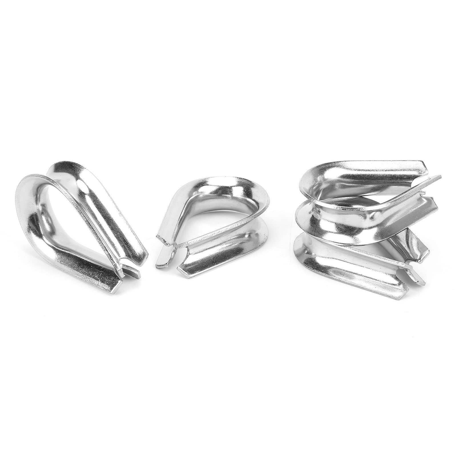 Naroote 1/2 Inch Wire Rope Thimbles - Heavy Duty Stainless Steel Cable Thimbles for Marine, Rigging & Construction - Perfect for Sailboat, Crane & Outdoor Use