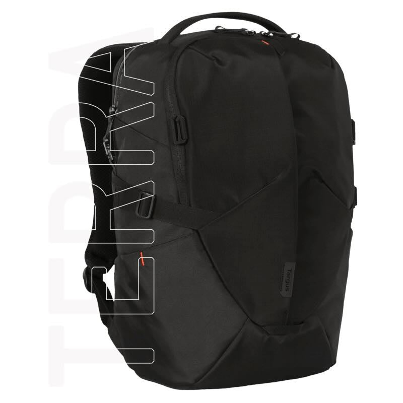 Targus Terra EcoSmart 15.6 Inch Laptop Backpack - Black | Sustainable Recycled Material | Perfect for Work, School & Travel