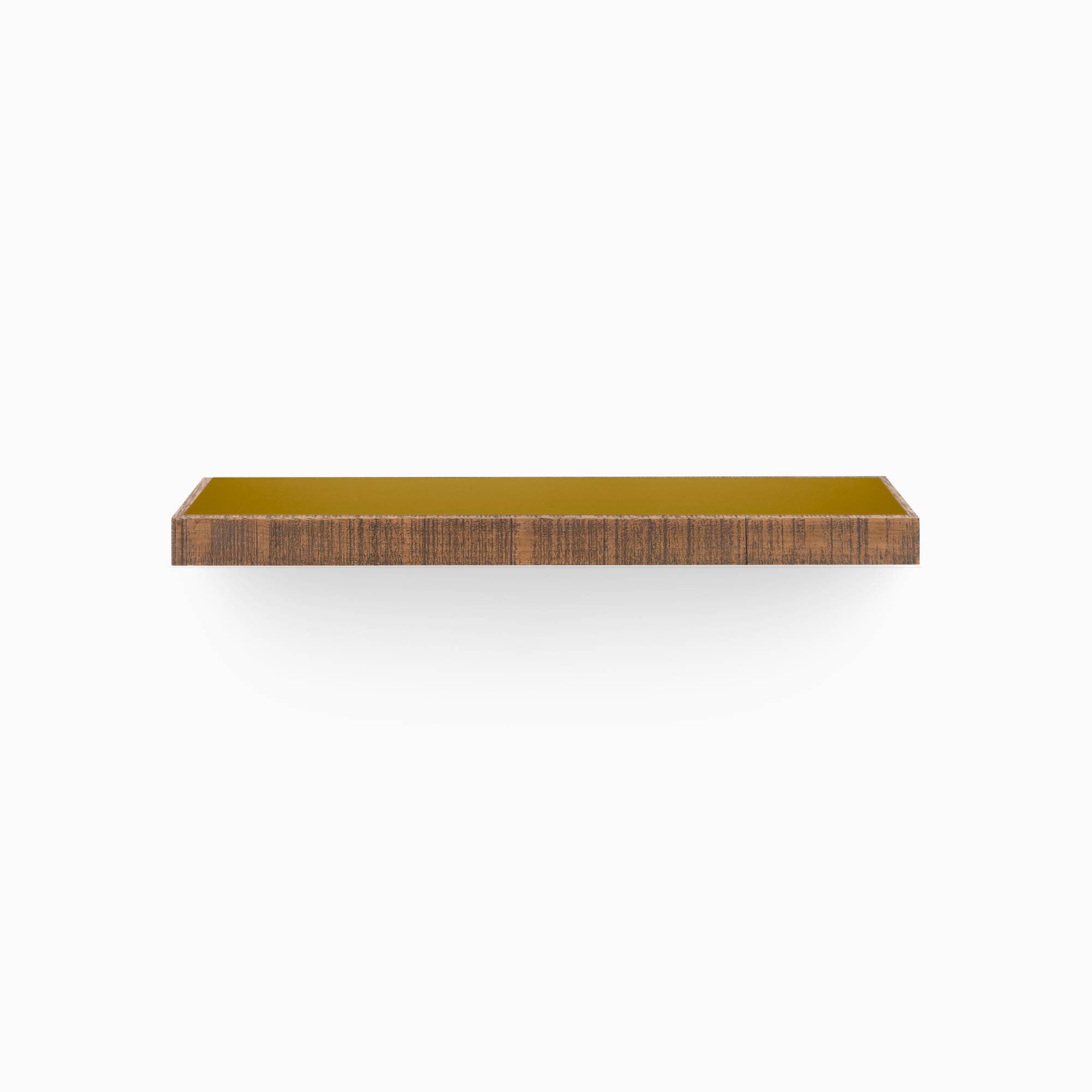 Aksel Inlay Nutmeg Rustic Floating Shelf - Handmade Wood Wall Shelf for Living Room, Kitchen, Bathroom Decor - Perfect for Displaying Books, Plants & Home Decor