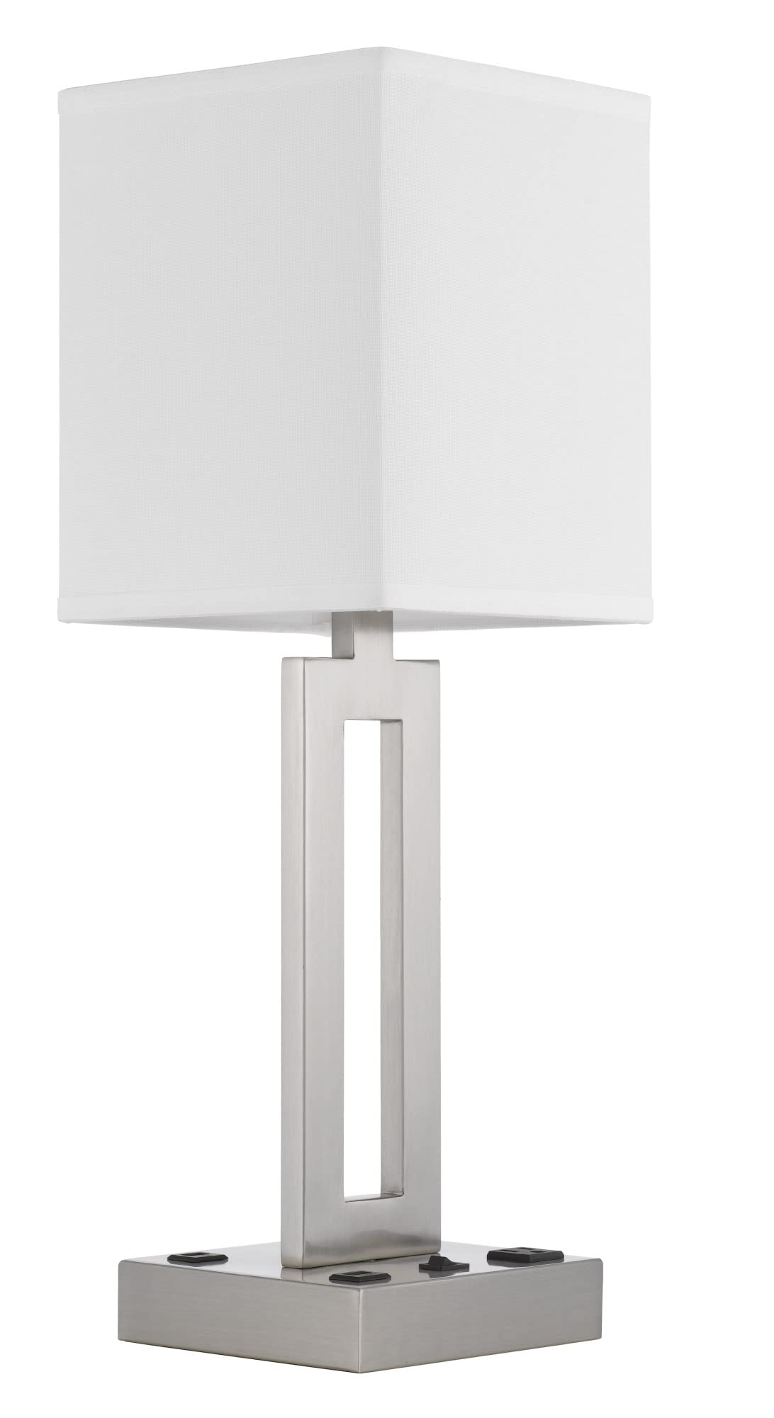 Cal Lighting LA-8040DK Sarnia Modern Metal Desk Lamp with 1 Outlet & 2 USB Ports - Adjustable Office Light for Home, Study, Dorm Room Charging Station