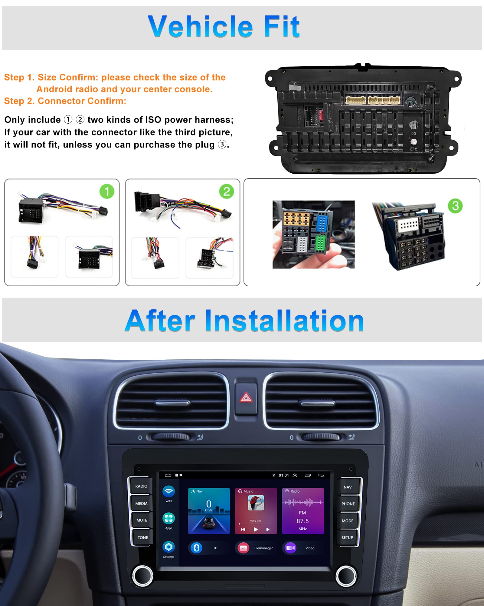 2+64GB Android 13 Car Stereo with Wireless Apple CarPlay & Android Auto - 7