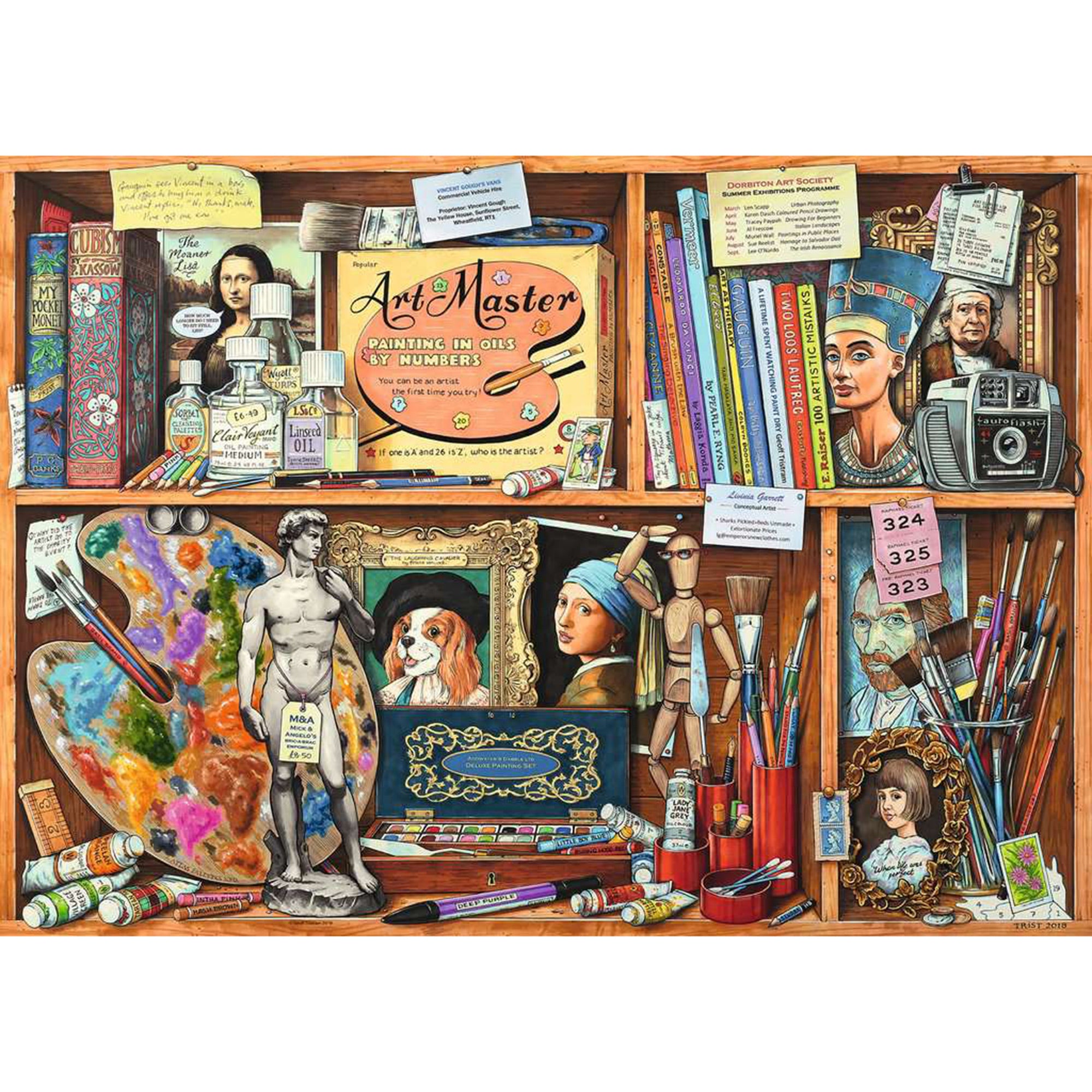1,000 Piece Jigsaw Puzzle - The Artist's Cabinet - Challenging Adult Puzzle for Home Decor & Relaxation - Perfect for Family Game Night & Stress Relief