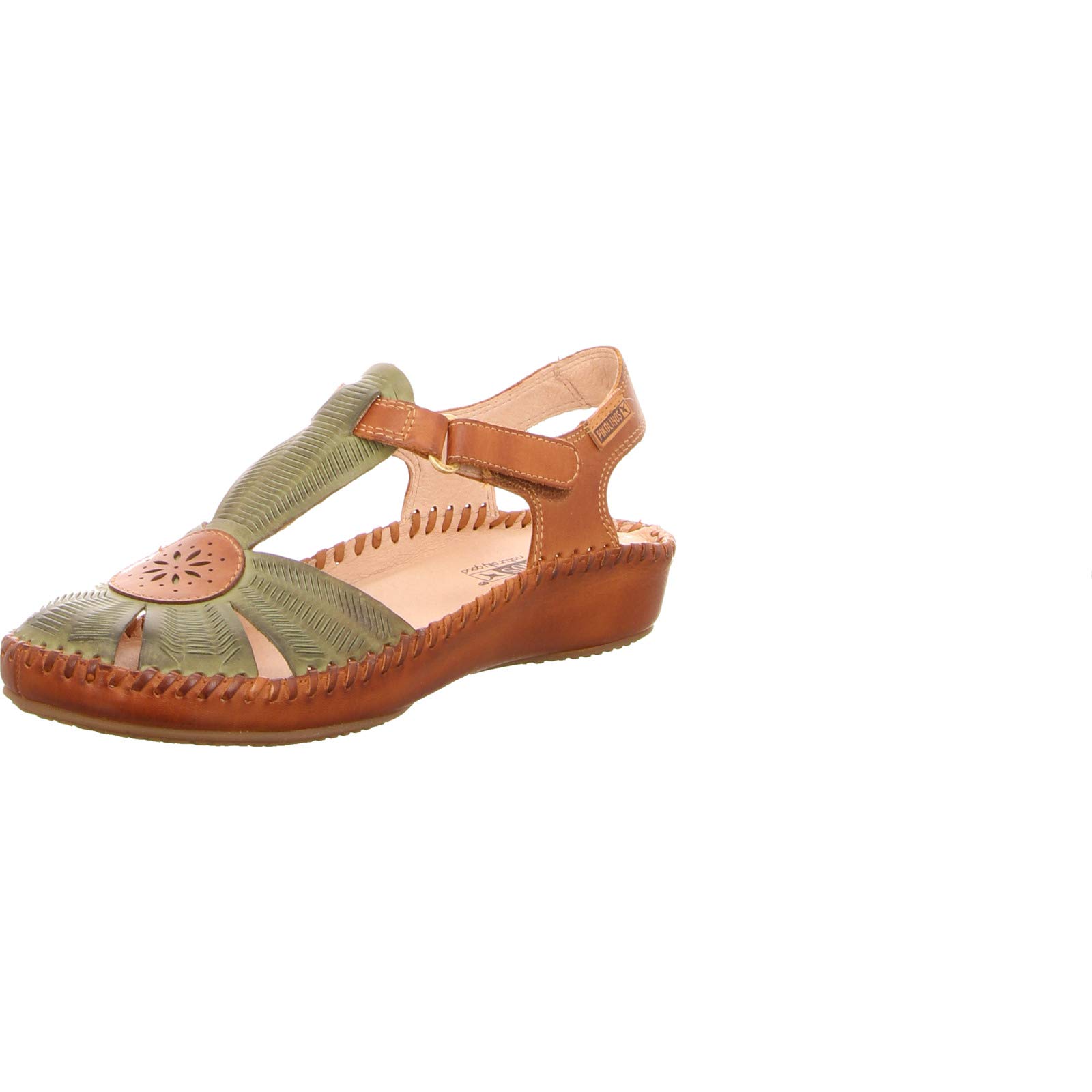 PIKOLINOS Women's Comfortable Ankle Strap Sandals - Breathable Leather Summer Shoes for Walking, Beach & Casual Outfits