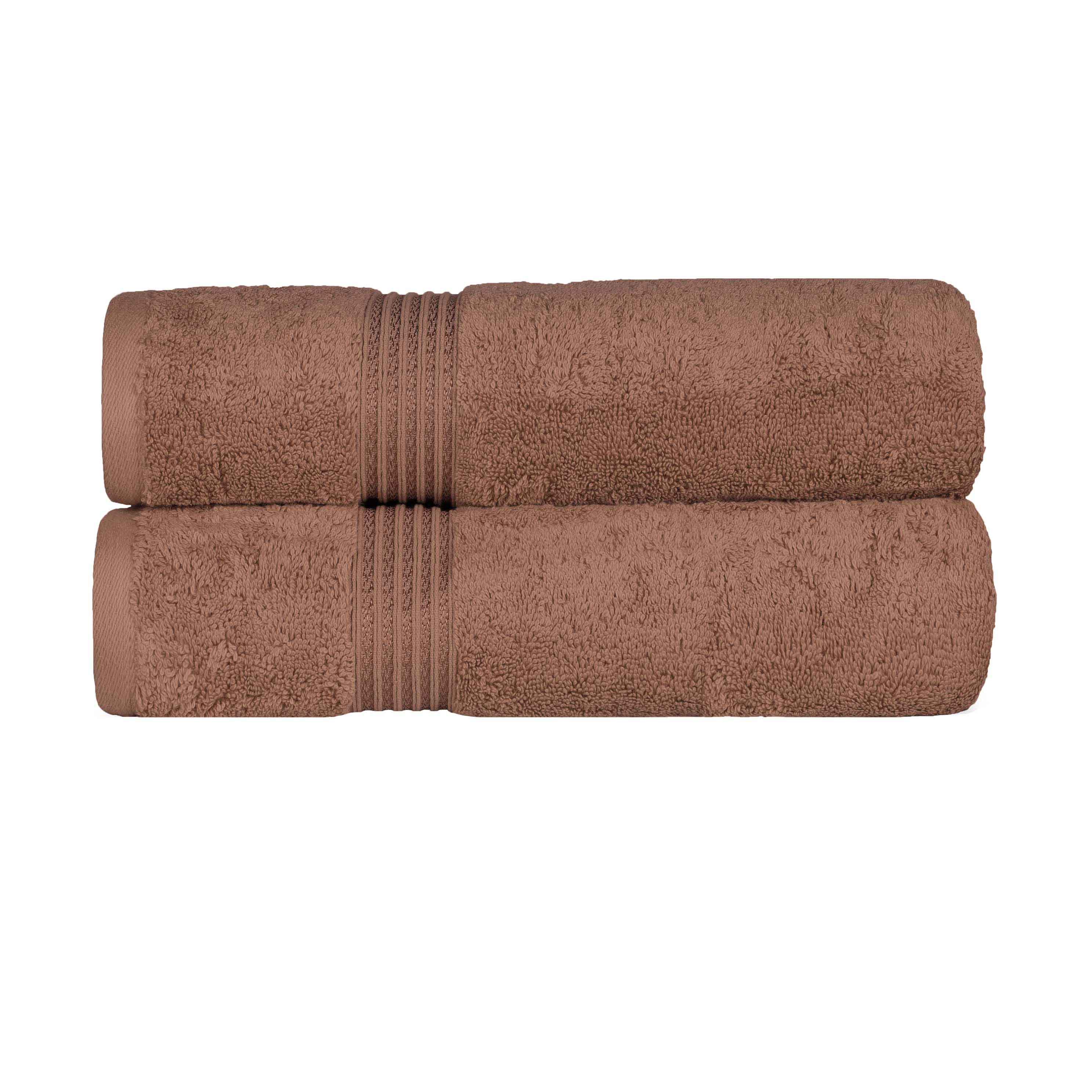 Premium Egyptian Cotton Bath Towels Set of 2 - Ultra Soft & Highly Absorbent - Luxury Bath & Spa, Beach, Gym Essentials for Home & Travel