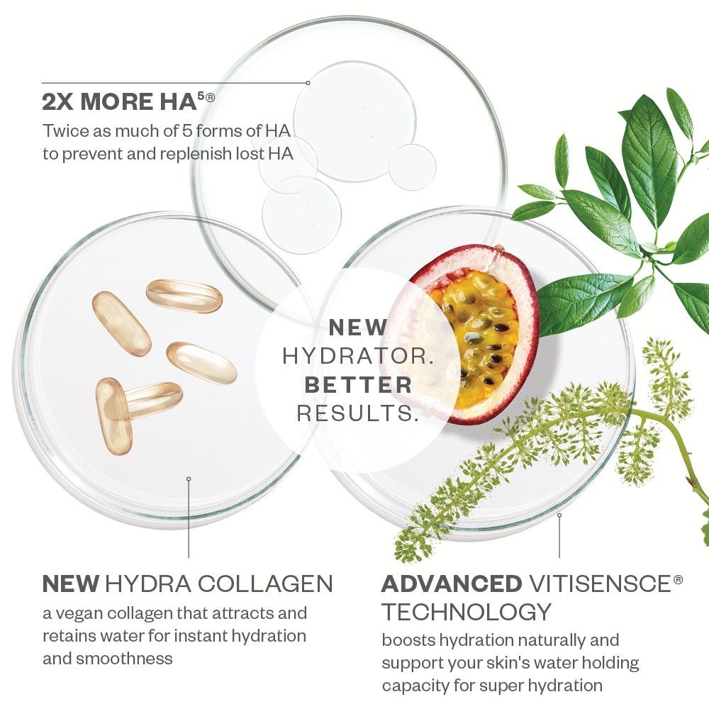 HA⁵ Hydra Collagen Replenish + Restore Hydrator - Anti-Aging Face Moisturizer for Dry Skin | Hydrating & Plumping Serum | Perfect for Night Routine & Daily Skincare