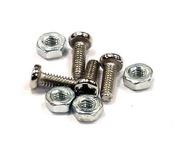 Integy RC Mounting Hardware M2x6 Screws & Nuts (4-Pack) for Off-Road Hooks - Durable Stainless Steel Fasteners for RC Cars, Trucks, and Crawlers - Perfect for DIY Repairs and Upgrades