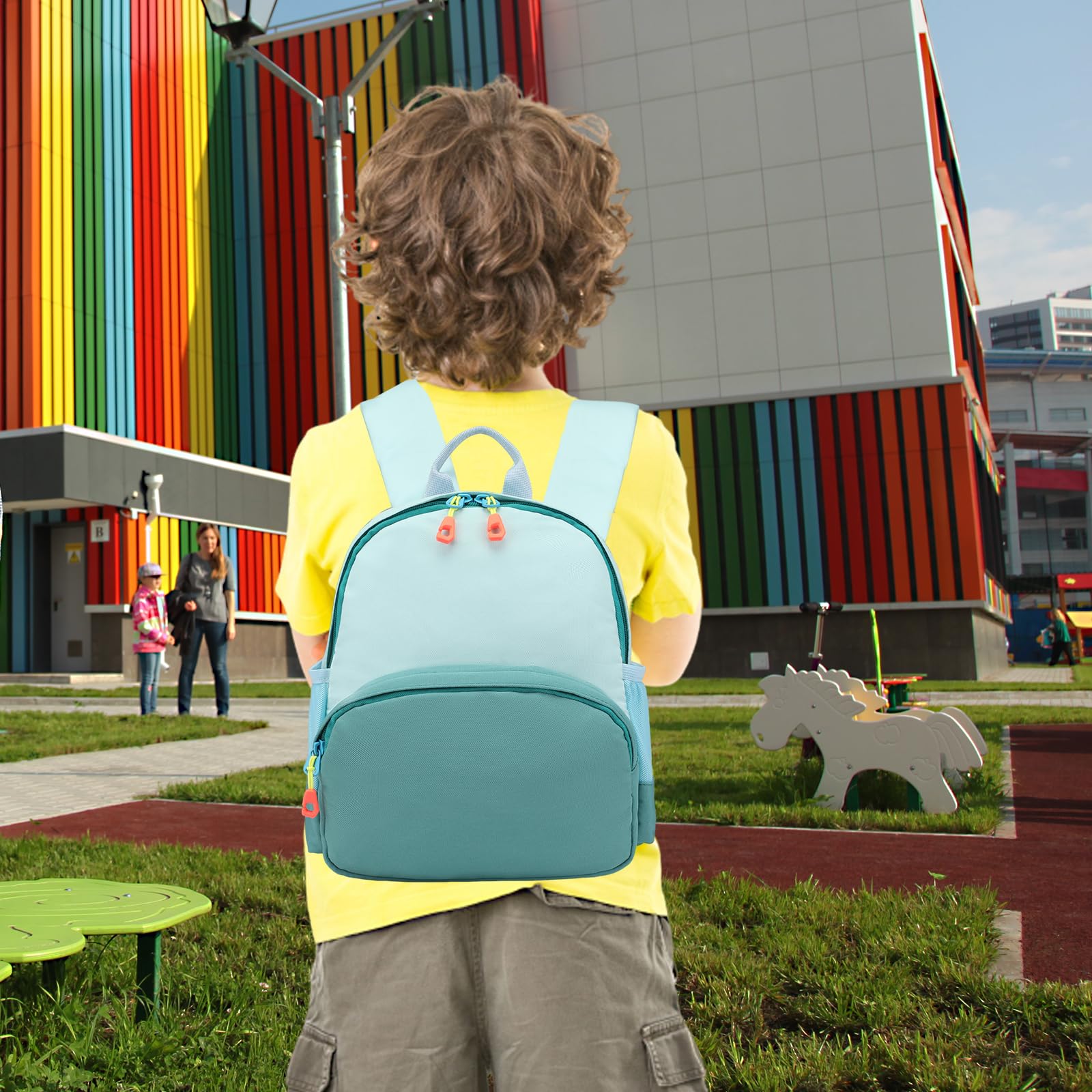 **IHAYNER Mini Backpack for Kids & Toddlers - Small Cute Backpack Purse for Girls & Boys - Lightweight Bookbag for School, Travel, Daycare & Outdoor Adventures - Blue**
