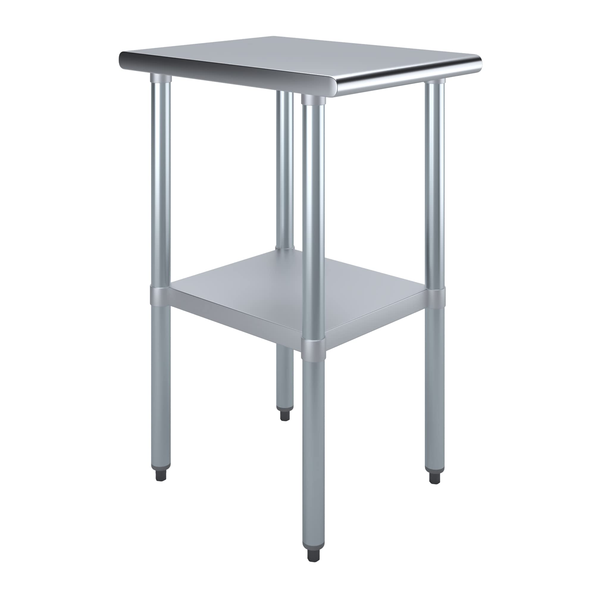 AmGood 24x18 Inch NSF Certified Stainless Steel Work Table - Heavy Duty Metal Kitchen Prep Table for Commercial & Home Use | Perfect for Food Preparation, Baking, and Restaurant Cooking