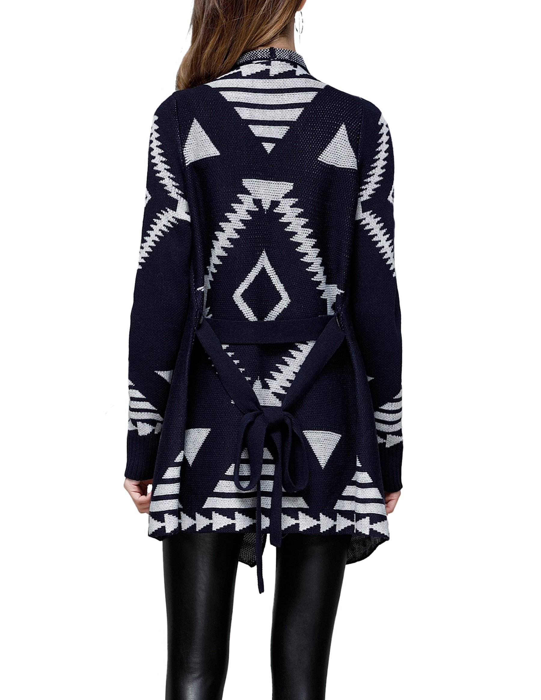 Women's Long Sleeve Open Front Belted Sweater Cardigan - Cozy Knit Wrap Cardigan for Fall & Winter - Perfect for Office, Date Night & Casual Outings