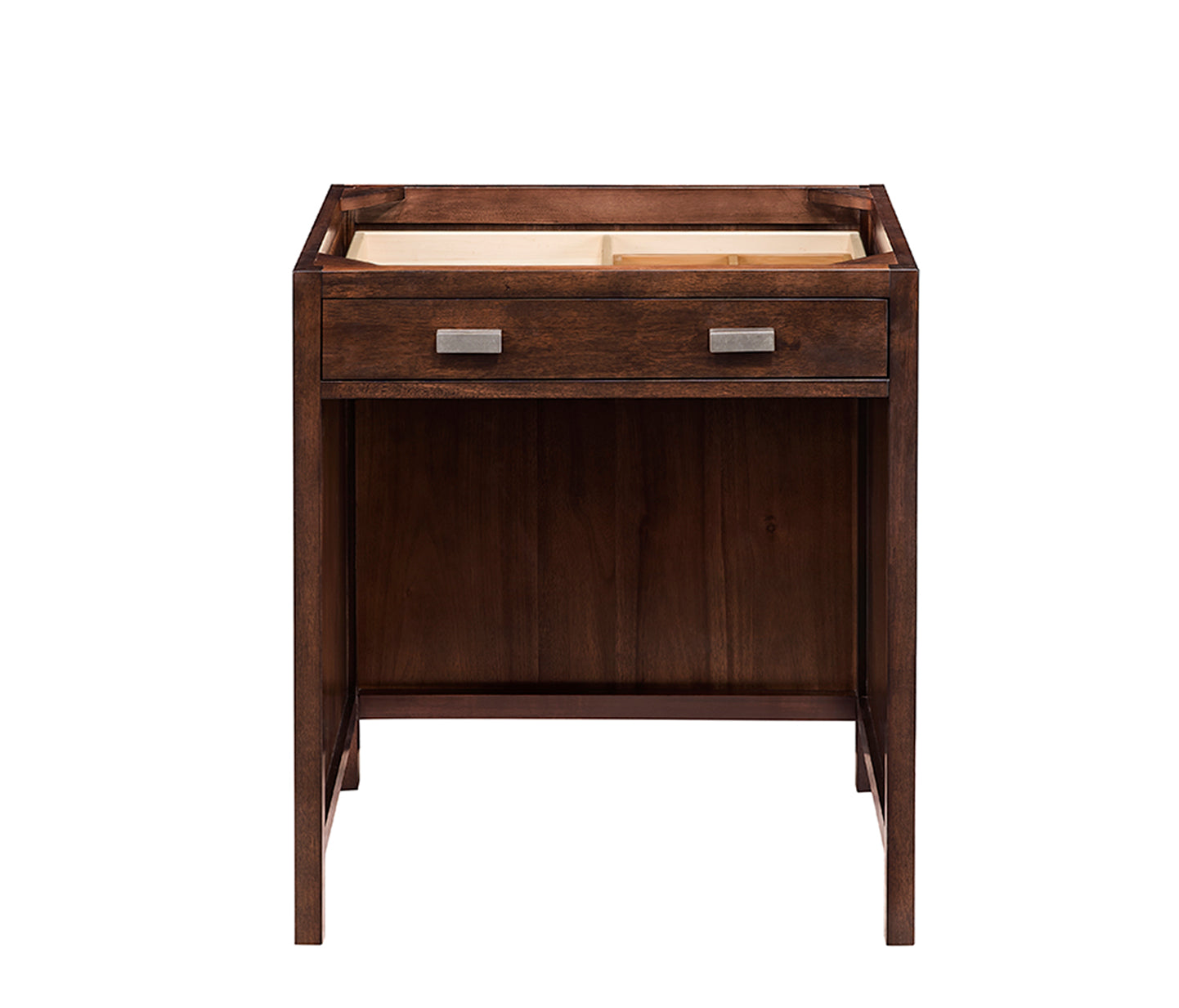 Addison 30 Inch Freestanding Makeup Vanity Countertop Unit - Mid Century Modern Acacia Wood Bathroom Vanity with Mirror for Bedroom & Dressing Room