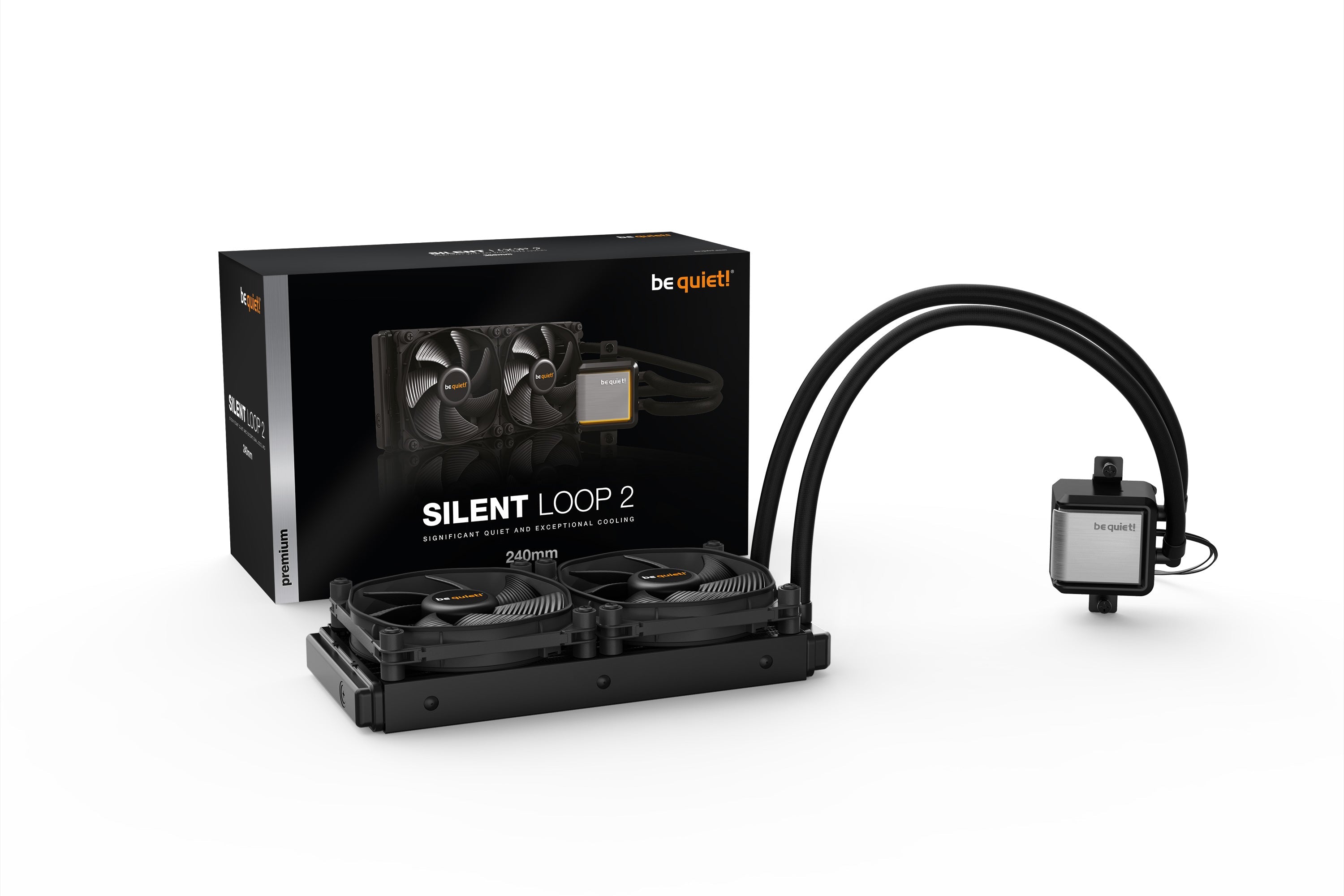 be quiet! Silent Loop 2 240mm AIO Liquid CPU Cooler - High Performance Water Cooling System for PC Gaming, Overclocking & Silent Operation - Perfect for Gaming PCs, Workstations & High-End Builds