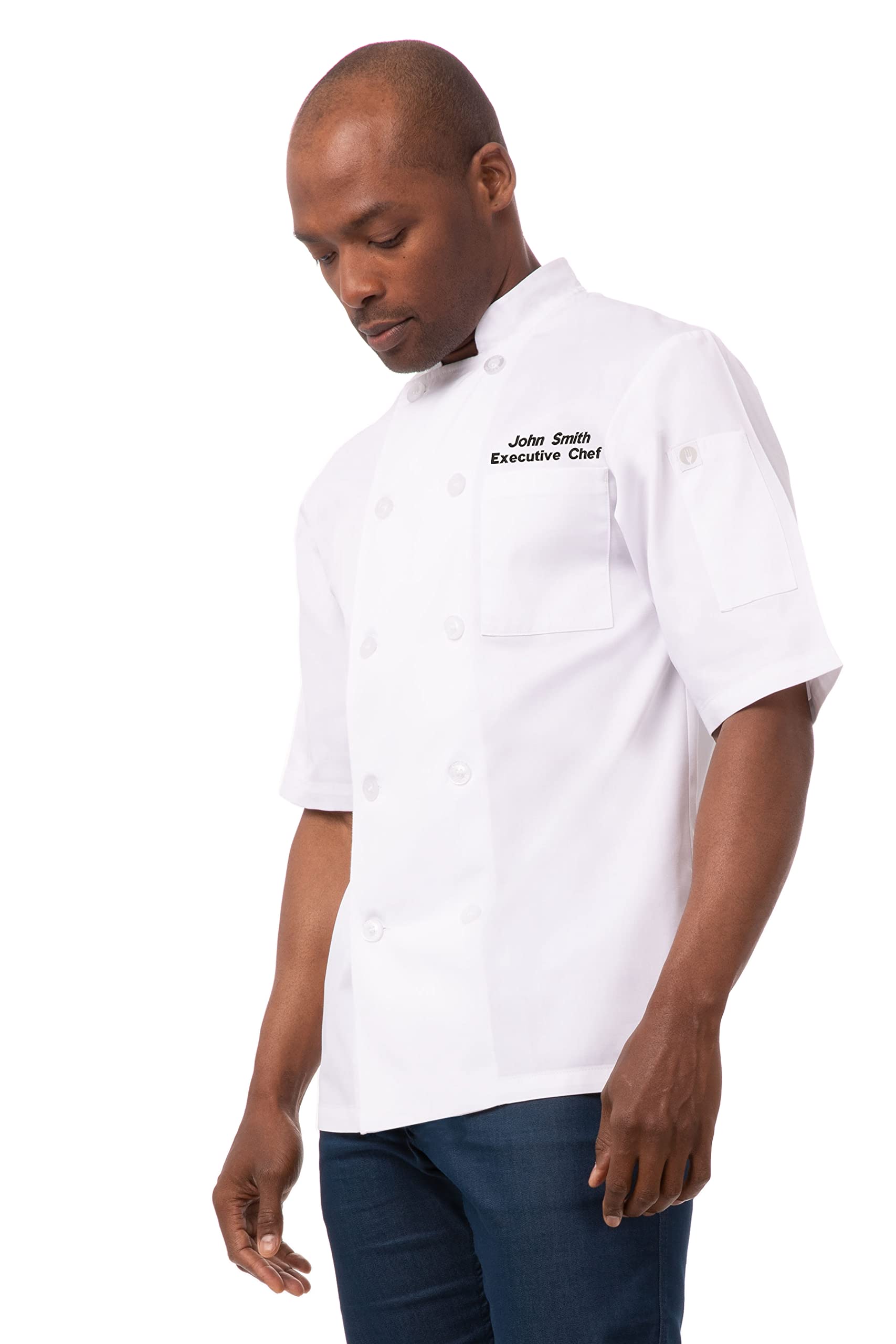 Professional Chef Works Customized Men's Volnay Chef Coat - White Kitchen Uniform for Cooking, Baking & Culinary Arts | Restaurant & Home Chef Apparel