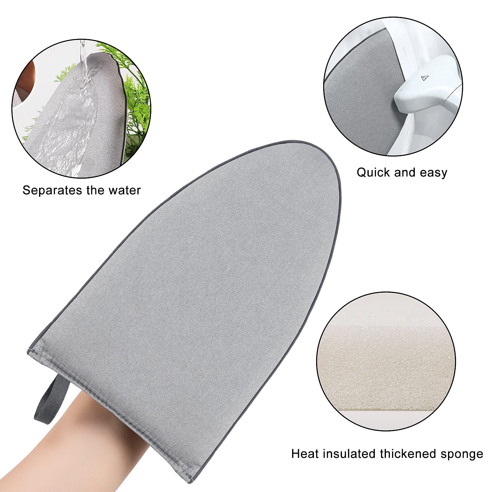 Heat Resistant Garment Steamer Gloves - Anti Steam Ironing Mitt for Clothes, Professional Garment Steamer Accessories - Perfect for Home Laundry, Dry Cleaning & Professional Tailoring