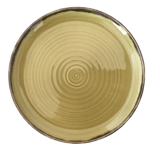 Continental Autumn 7.5 Inch Coupe Plates - Set of 24 Olive Green Dinner Plates for Fall Table Setting, Thanksgiving Dinner, and Seasonal Decor