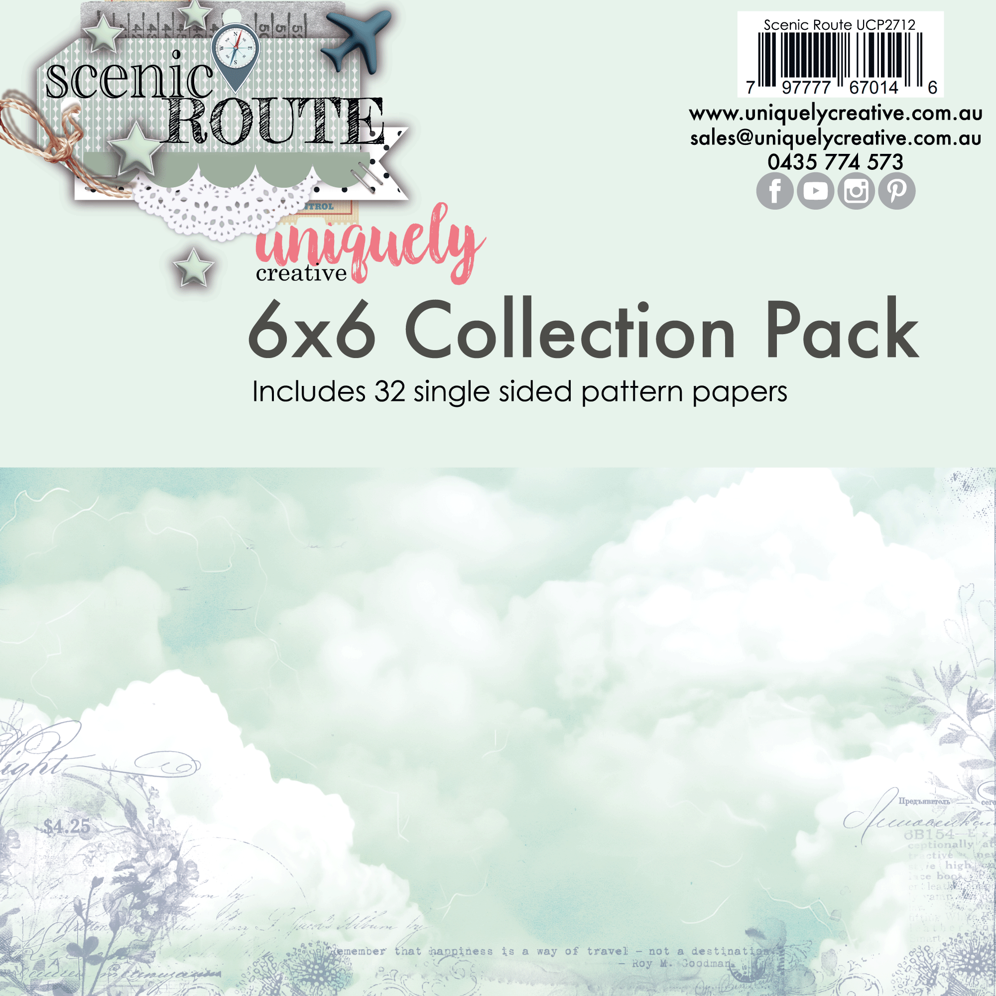 Scenic Route 6x6 Collection Pack - Premium Paper Crafting Supplies for Scrapbooking, Card Making & DIY Projects - Perfect for Memory Books, Journals & Home Decor
