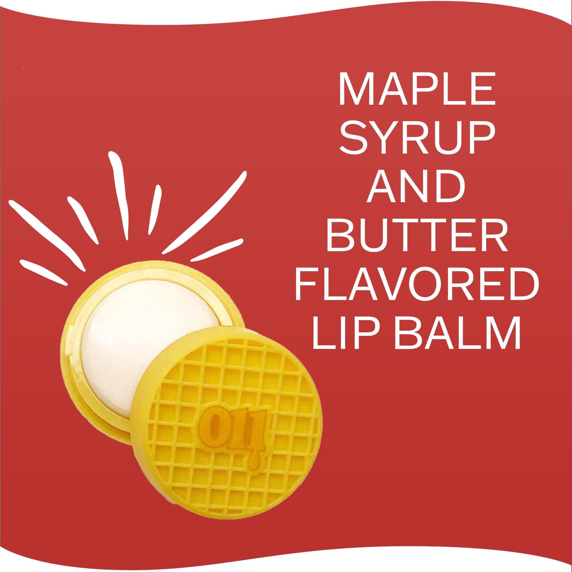 Stranger Things Waffle Lip Balm - Maple Syrup & Butter Flavored Lip Moisturizer | Pop Culture Inspired Lip Care | Perfect for Halloween Costumes, TV Show Fans & 80s Nostalgia Lovers