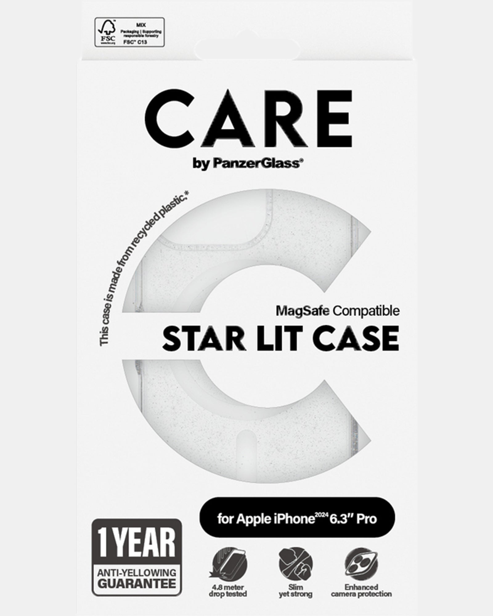 Premium CARE by Panzer MagSafe Compatible iPhone 16 Pro Case - Shockproof & Scratch-Resistant Cover with Military-Grade Protection in Starlight Color | Perfect for Outdoor Adventures, Daily Commute & Work