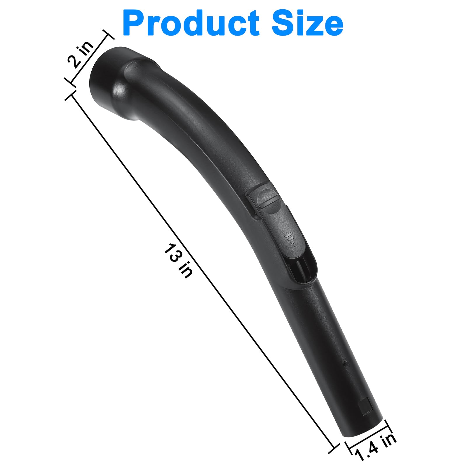 Miele Vacuum Hose Replacement - Compatible with S2110, S501, S524, C1, C2, C3, S4, S5 Models (Part #9442601, 5269091, 5269090, 9442600) - Durable Bent End Plastic Hose for Easy Cleaning in Tight Spaces & Under Furniture