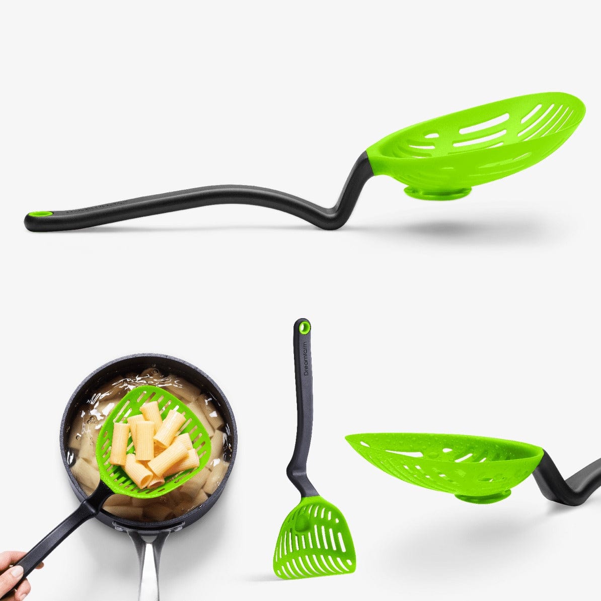 Dreamfarm BIG Lestrain - Premium Large Strainer for Kitchen, Cooking & Baking - Perfect for Draining Pasta, Washing Vegetables & Fruits
