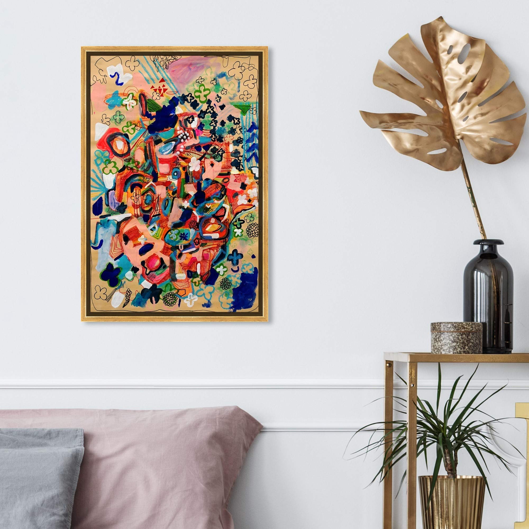 Abstract Framed Wall Art Canvas Prints - 'Lively Abstract' Painting by Oliver Gal Artist Co. | Modern Home Decor for Living Room, Bedroom & Office