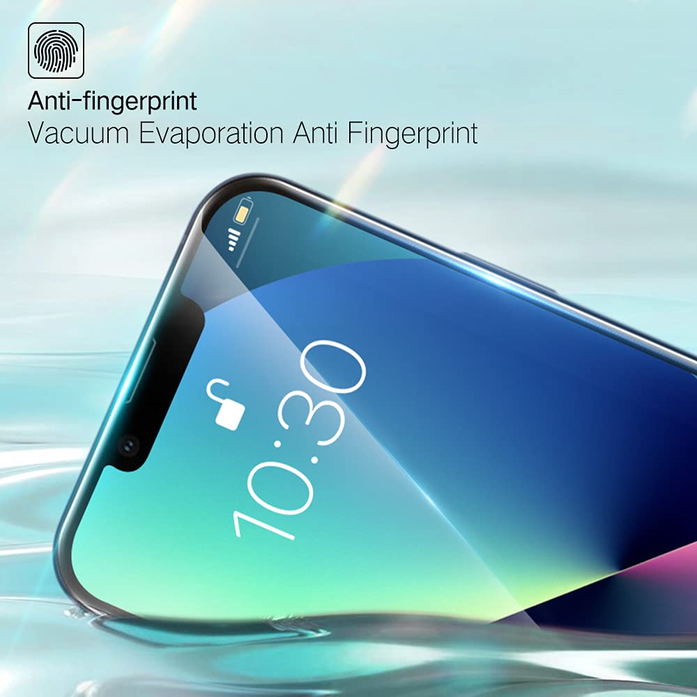 PERFECTSIGHT Privacy Screen Protector for iPhone 14/13/13 Pro 6.1 Inch - HD Clear Anti-Scratch Tempered Glass with Anti Blue Light & Anti-Spy Protection - Bubble-Free Installation & Case Friendly - Perfect for Office, Travel and Daily Privacy Protection