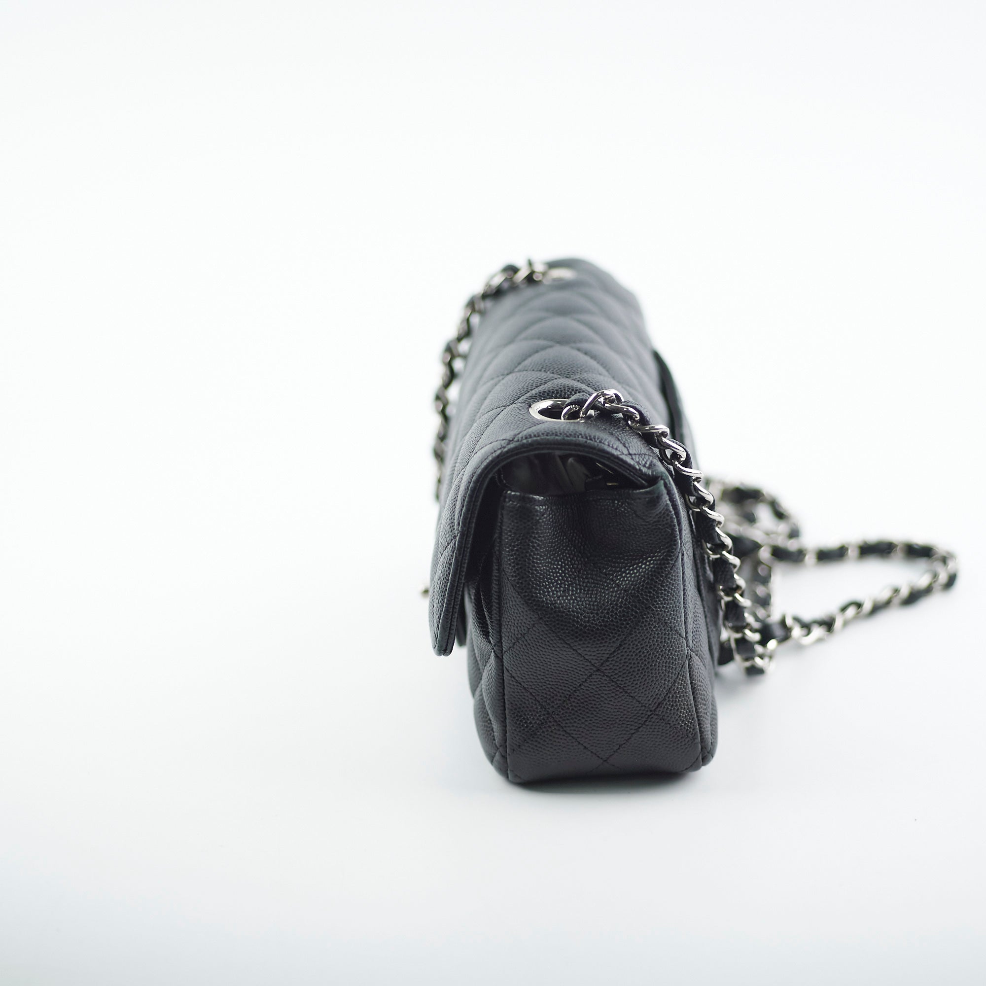 Chanel Mini Rectangular Black Caviar Leather Crossbody Bag with Edge Stitching - Luxury Designer Handbag for Women, Perfect for Date Night & Evening Events