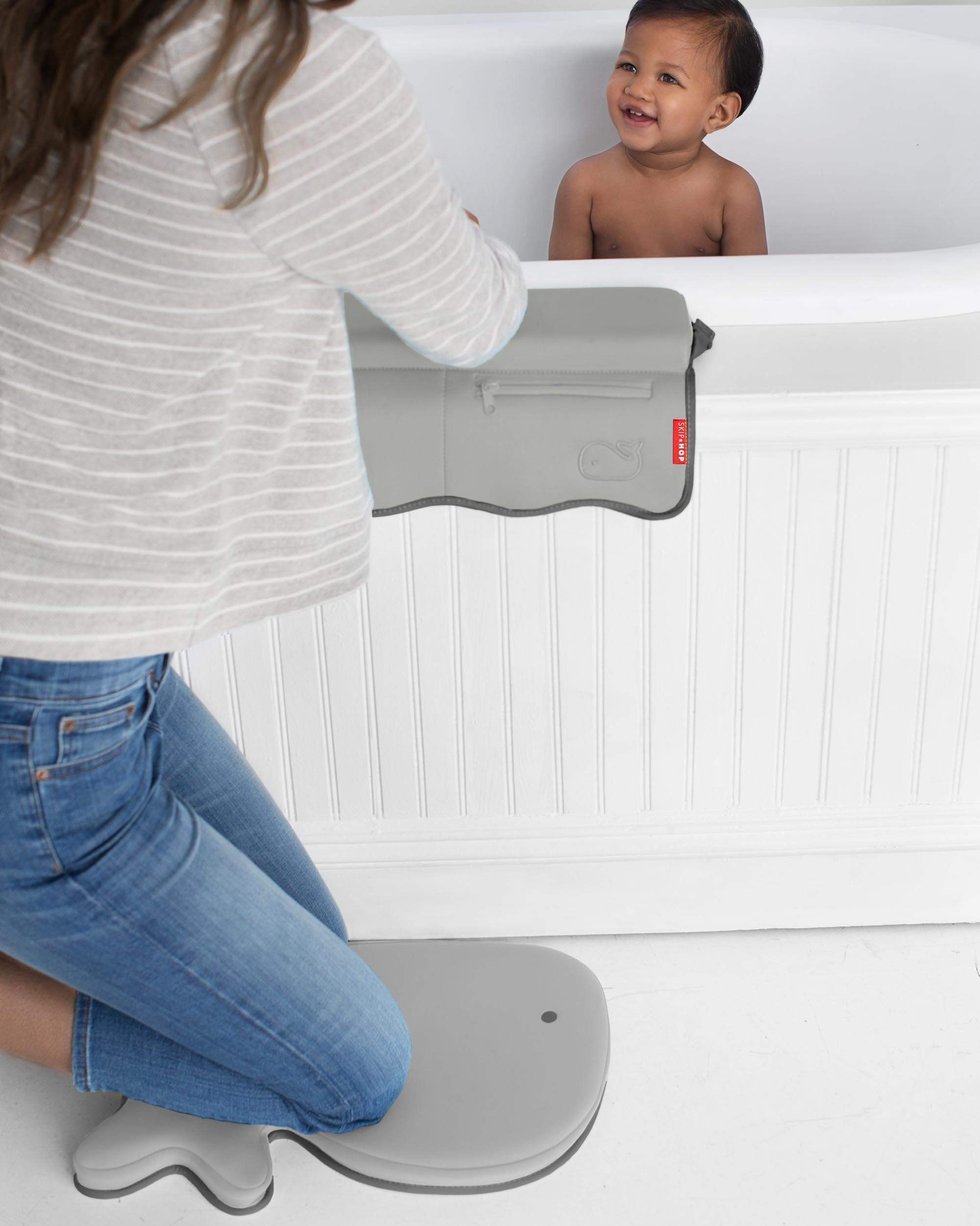 Skip Hop Moby Bathtub Elbow Rest - Soft Baby Bath Support for Newborns & Infants - Perfect for Safe & Comfortable Bath Time at Home