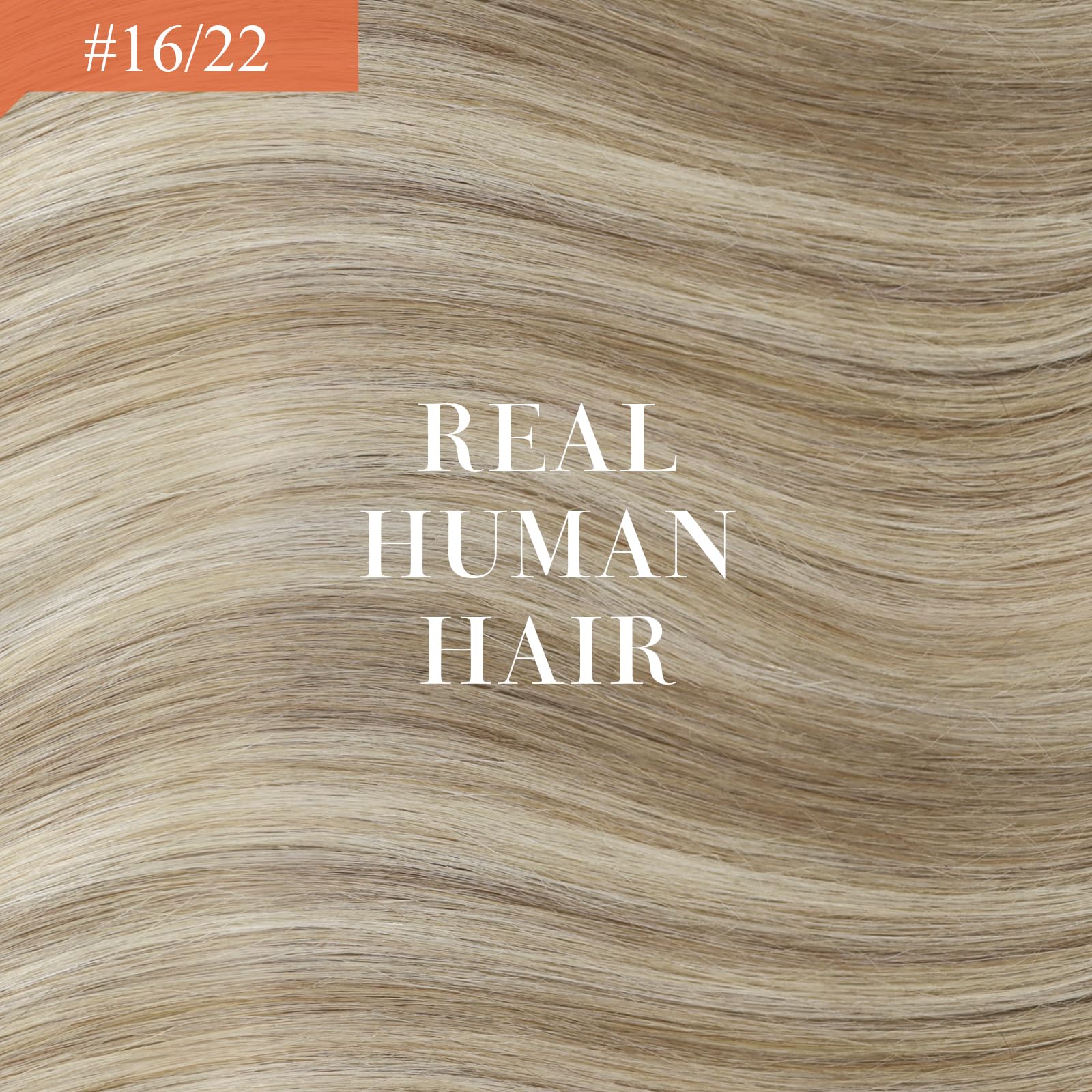 Sunny Wire Hair Extensions 20 Inch - Real Human Hair with Fish Line, Invisible Wire Extensions in Golden Blonde & Medium Blonde Highlights (#16/22) - Perfect for Parties, Weddings & Daily Styling