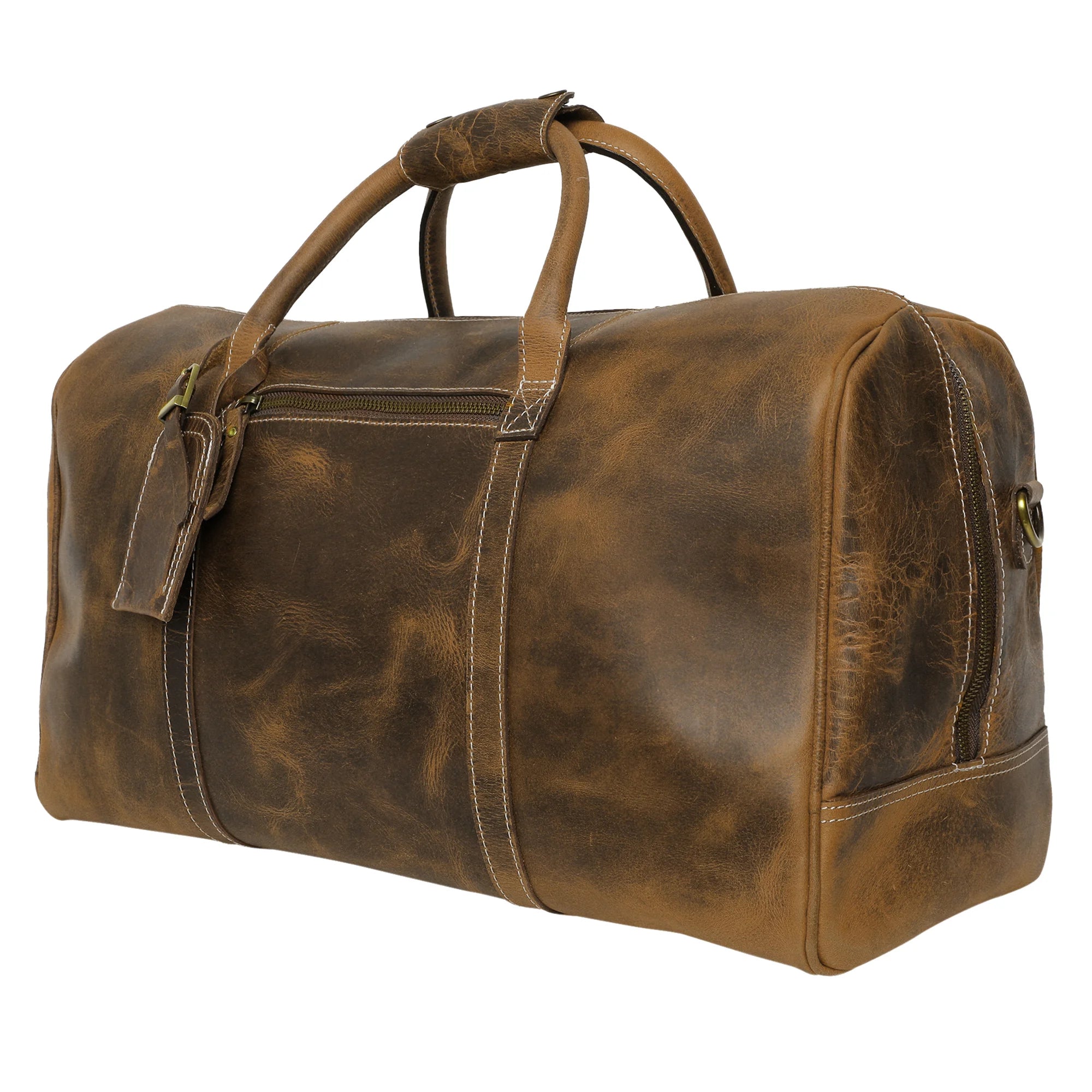 Premium Sasha Travel Duffle Bag for Men & Women - Waterproof Carry-On Duffel with Shoulder Strap (Brown) - Perfect for Gym, Weekend Trips & Air Travel