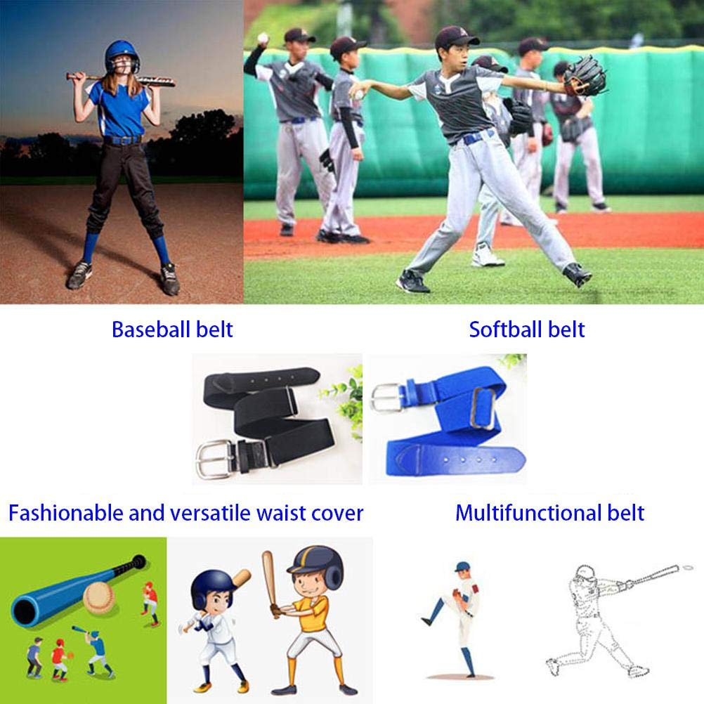Elite Adjustable Baseball Belt & Softball Belt for Youth & Adults - Black - Perfect for Baseball, Softball Games & Training Sessions