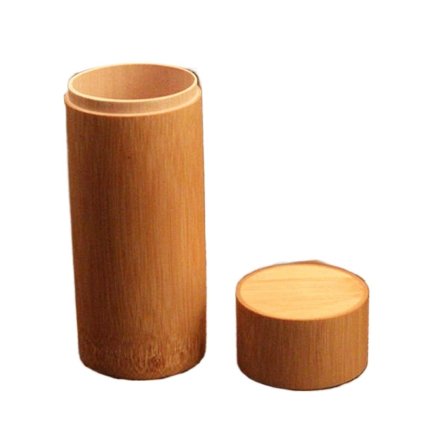 ALLMRO Handmade Bamboo Loose Leaf Tea Storage Box with Airtight Lid - Tea Canister Organizer for Kitchen, Spices & Herbs | Perfect for Tea Lovers, Home Organization & Gift Giving