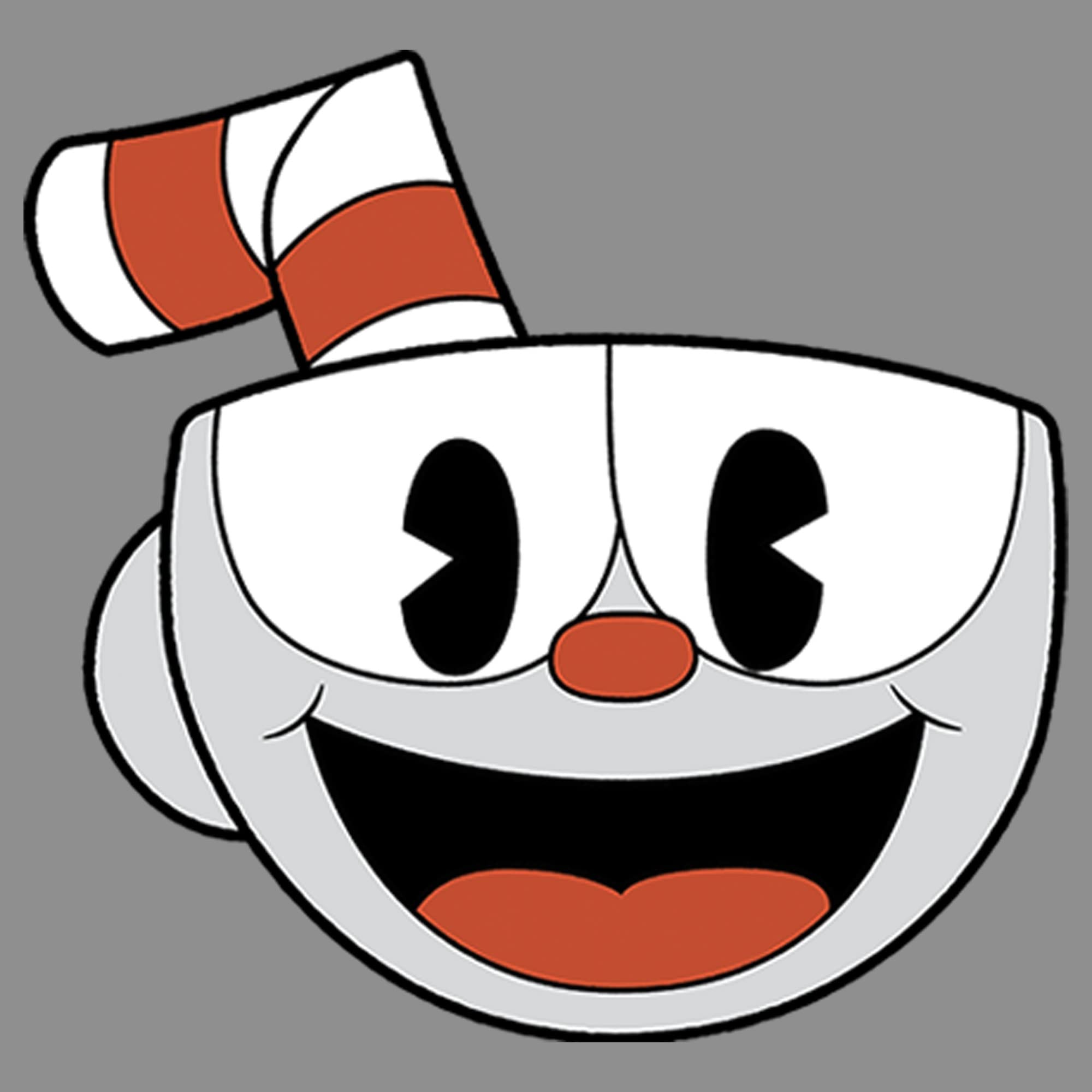 Vintage Cuphead Retro Face Women's Racerback Tank Top - 90s Video Game Inspired Graphic Tee for Casual Wear, Cosplay & Gaming Events